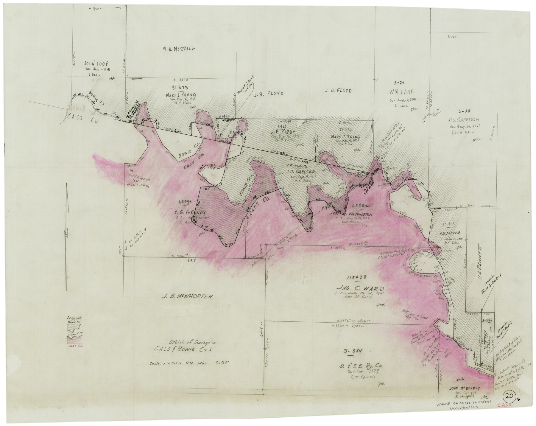 67923, Cass County Working Sketch 20, General Map Collection

