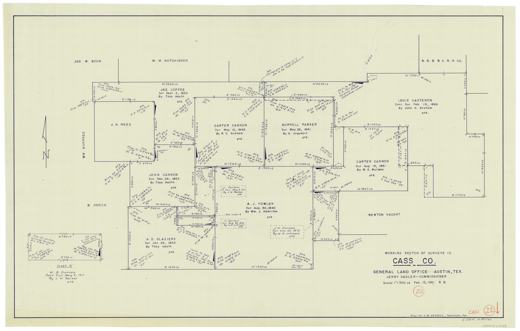 67925, Cass County Working Sketch 22, General Map Collection
