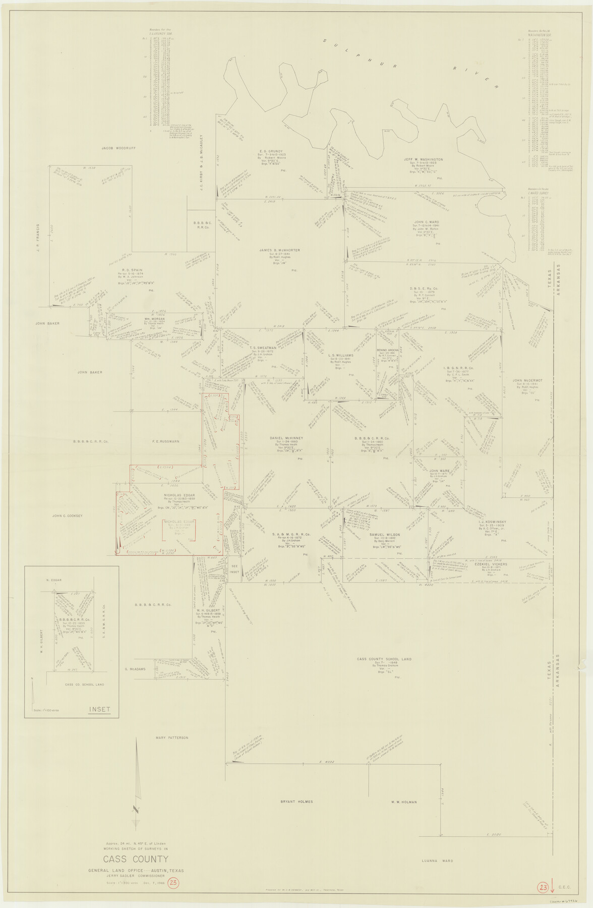 67926, Cass County Working Sketch 23, General Map Collection