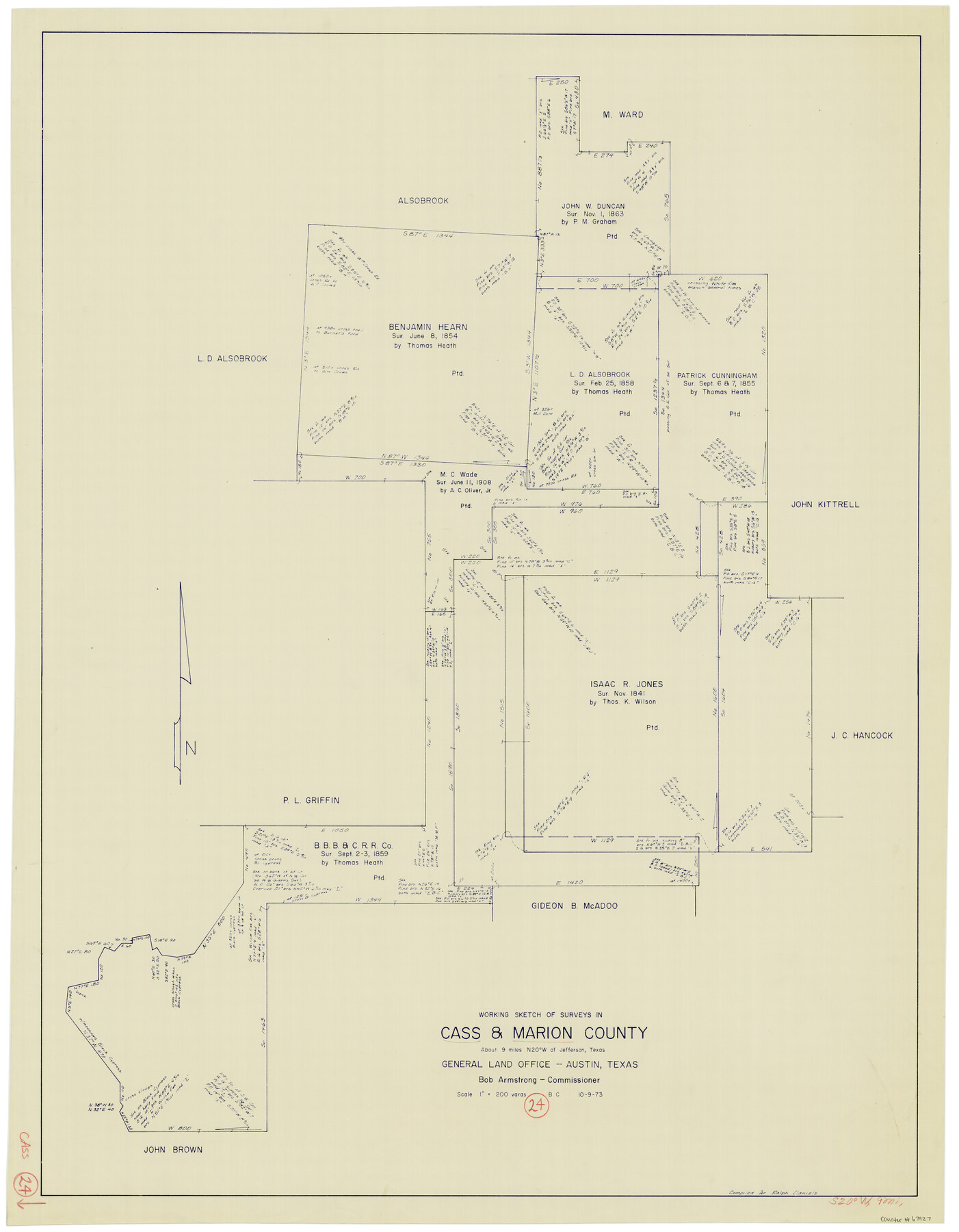 67927, Cass County Working Sketch 24, General Map Collection

