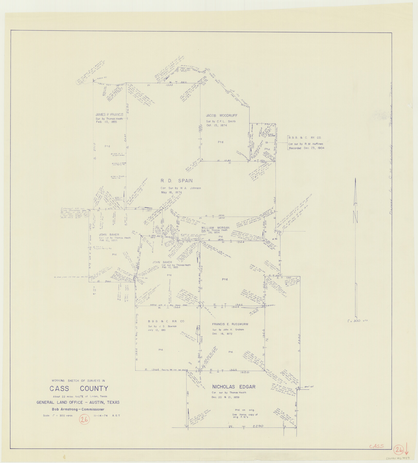 67929, Cass County Working Sketch 26, General Map Collection