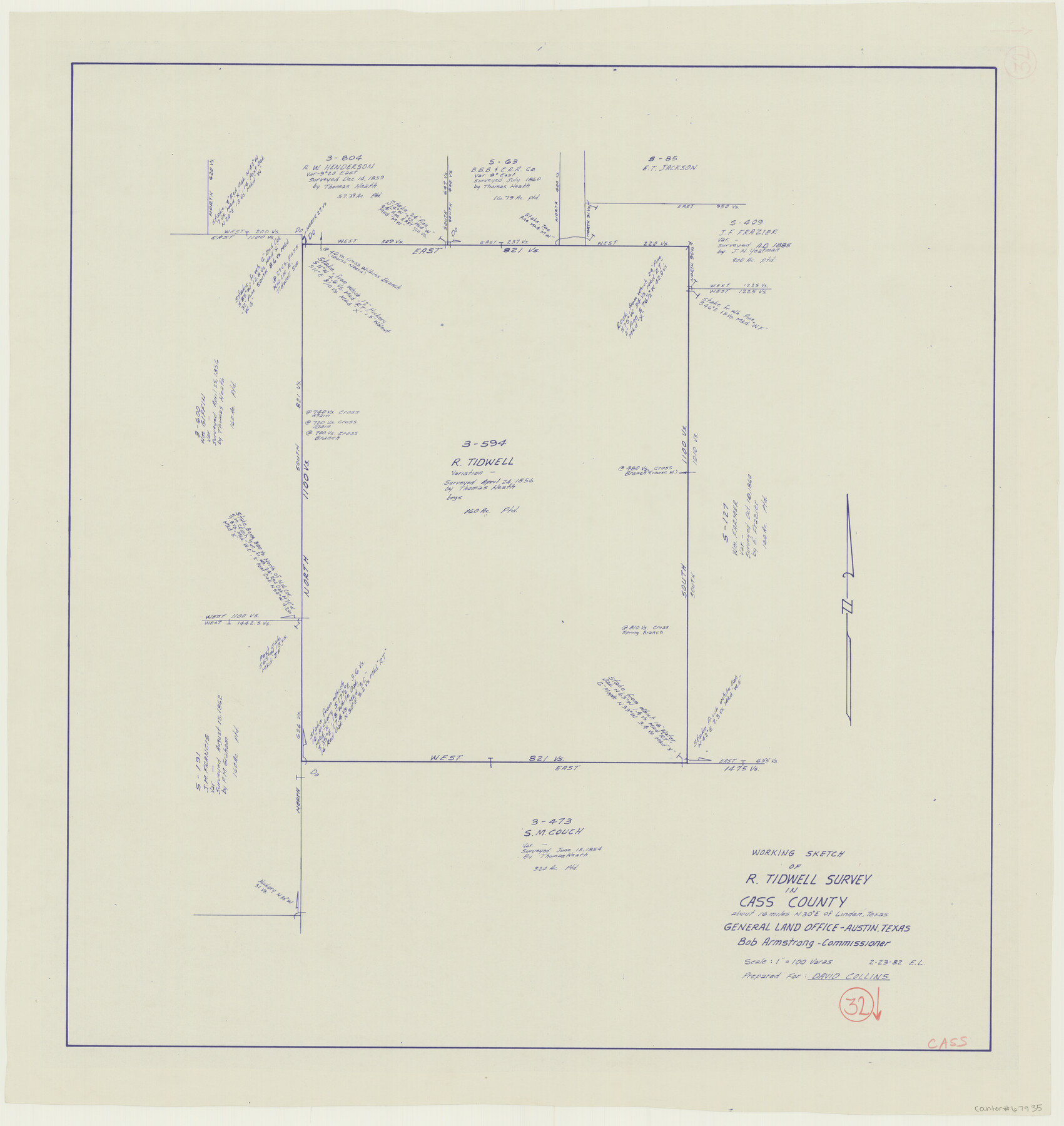 67935, Cass County Working Sketch 32, General Map Collection