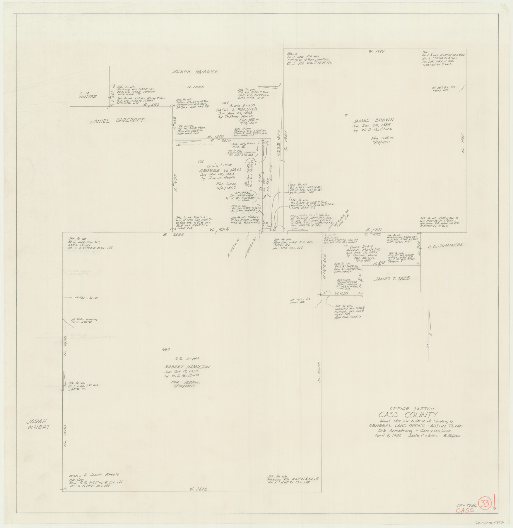 67936, Cass County Working Sketch 33, General Map Collection