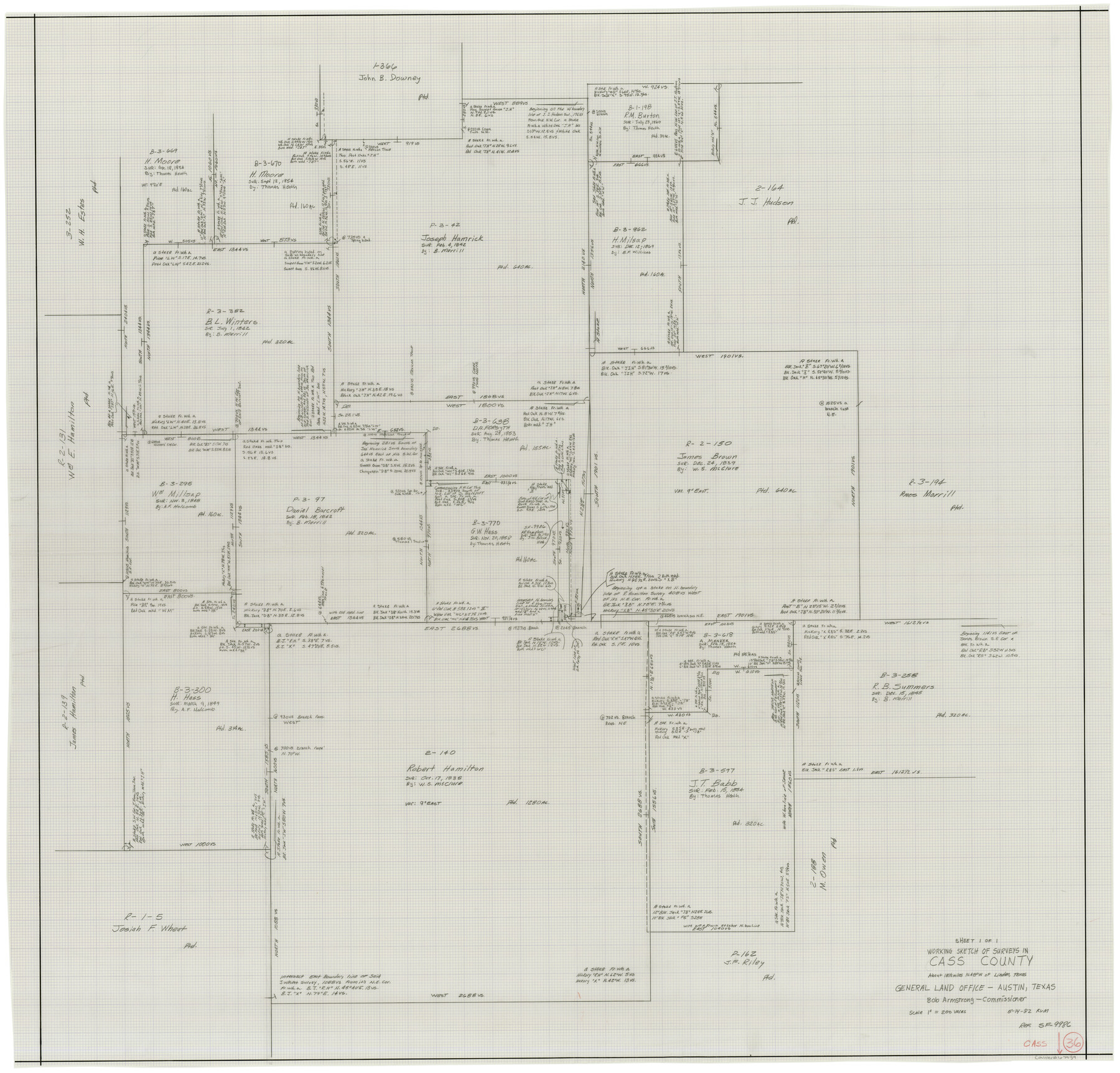 67939, Cass County Working Sketch 36, General Map Collection
