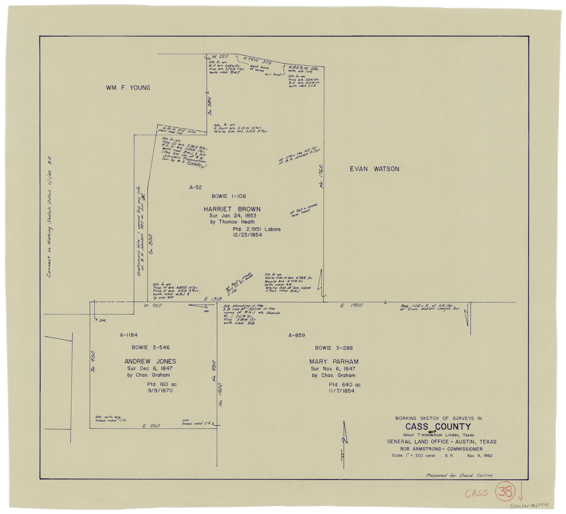 67941, Cass County Working Sketch 38, General Map Collection
