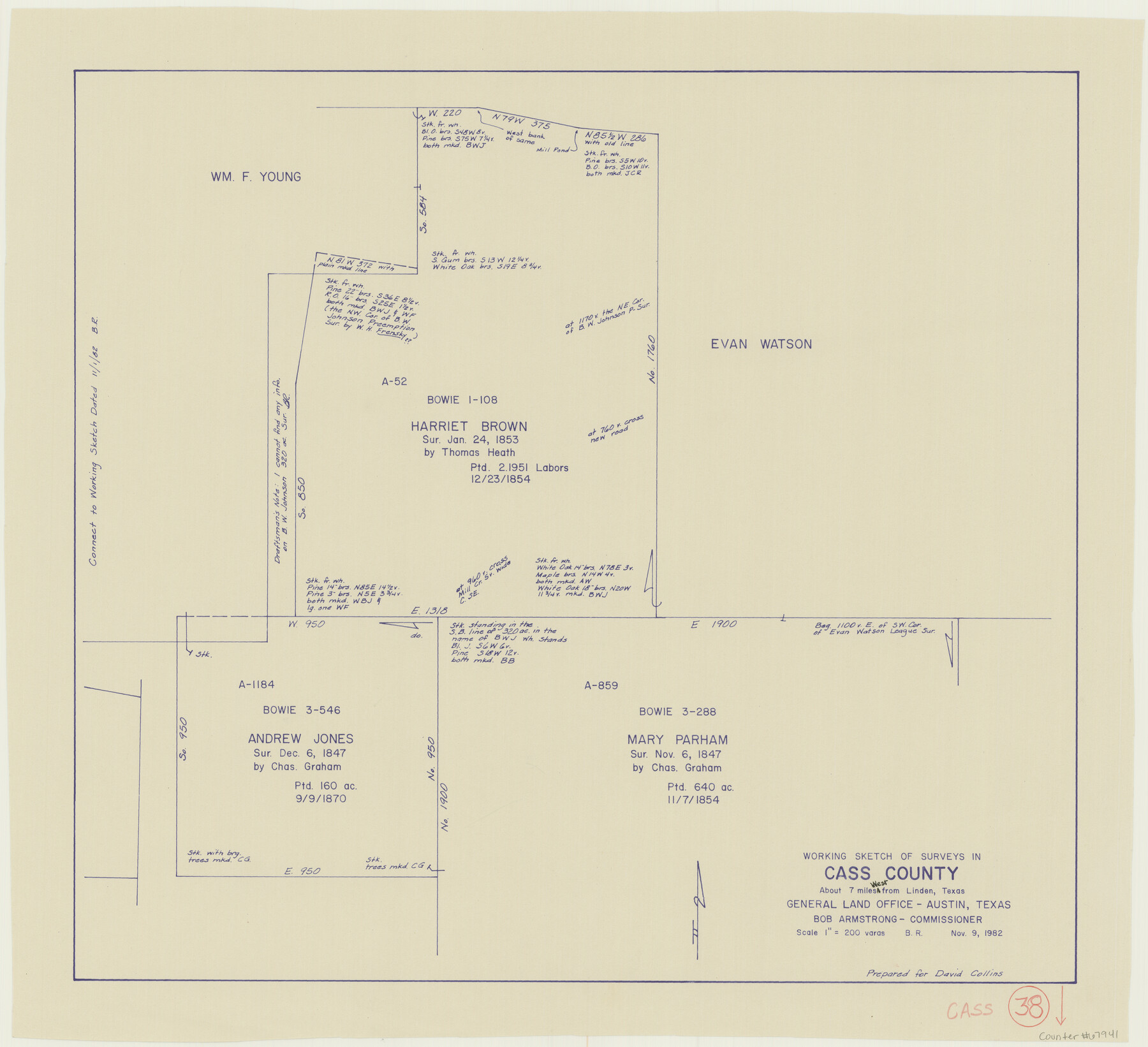 67941, Cass County Working Sketch 38, General Map Collection