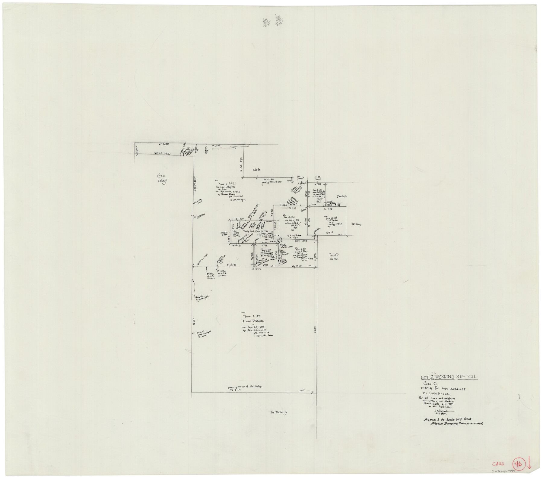 67949, Cass County Working Sketch 46, General Map Collection
