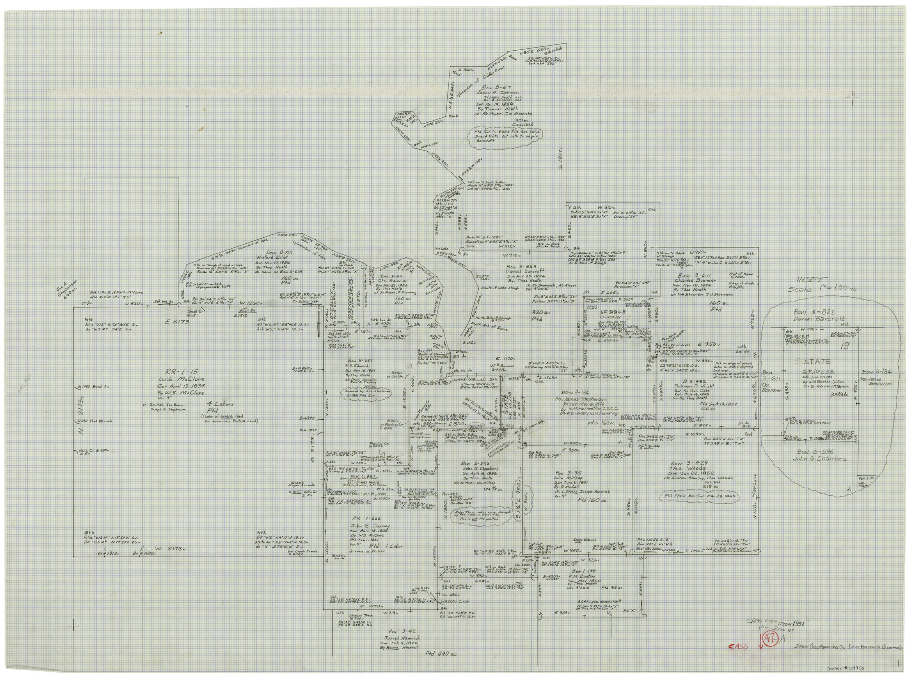 67950, Cass County Working Sketch 47a, General Map Collection
