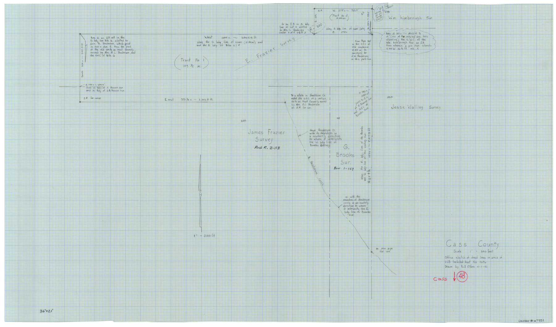 67951, Cass County Working Sketch 48, General Map Collection
