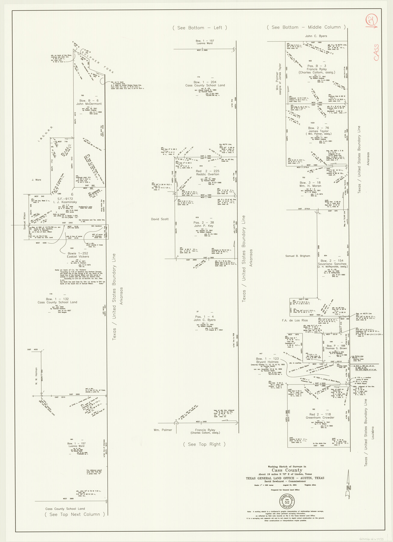 67955, Cass County Working Sketch 52, General Map Collection