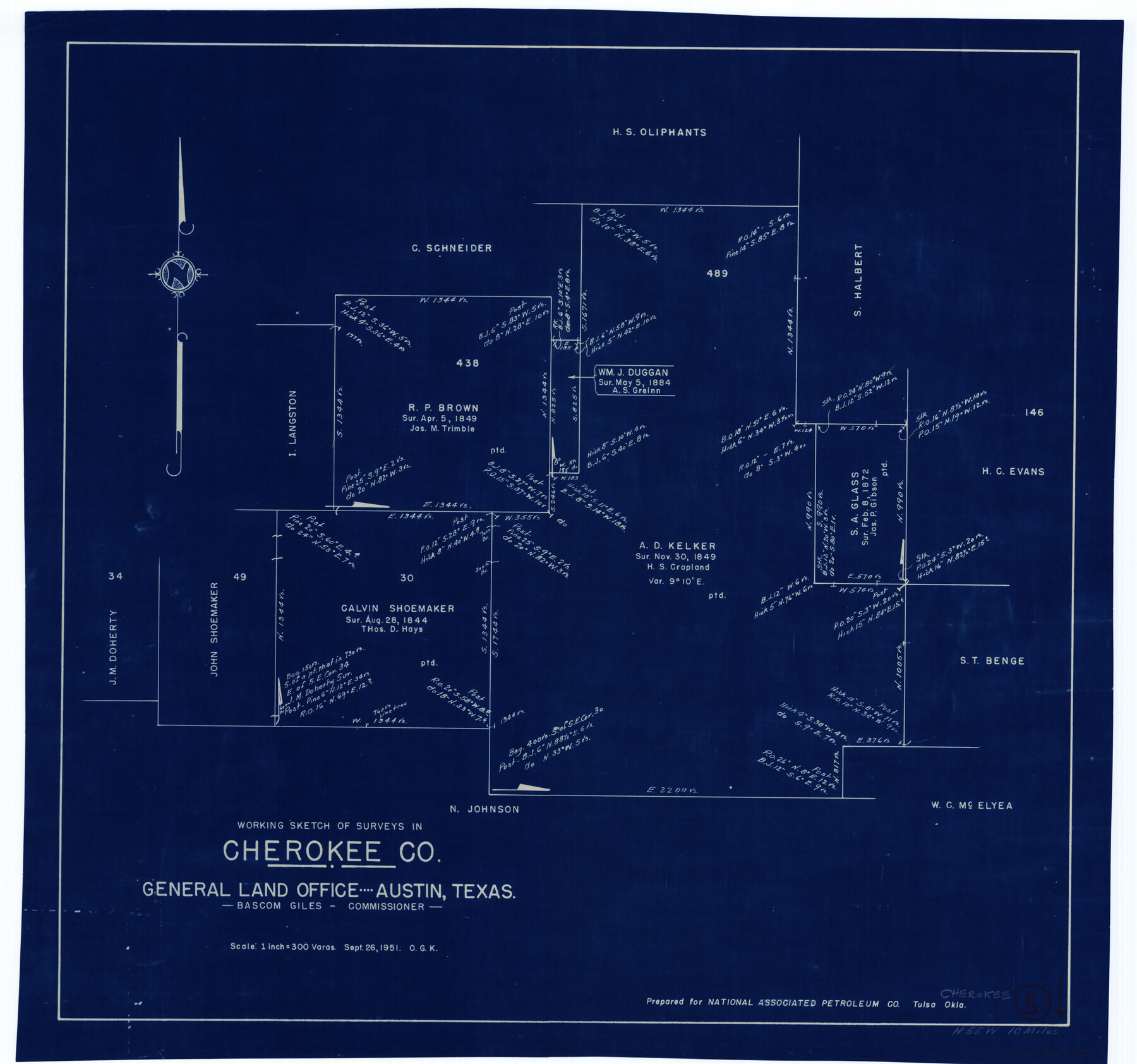67960, Cherokee County Working Sketch 5, General Map Collection
