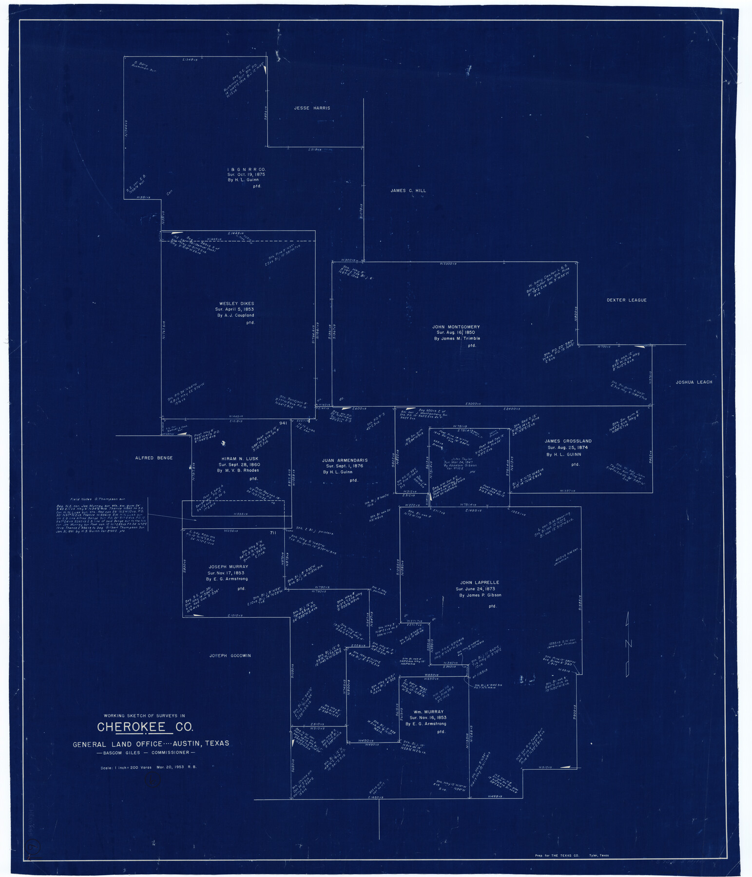 67961, Cherokee County Working Sketch 6, General Map Collection