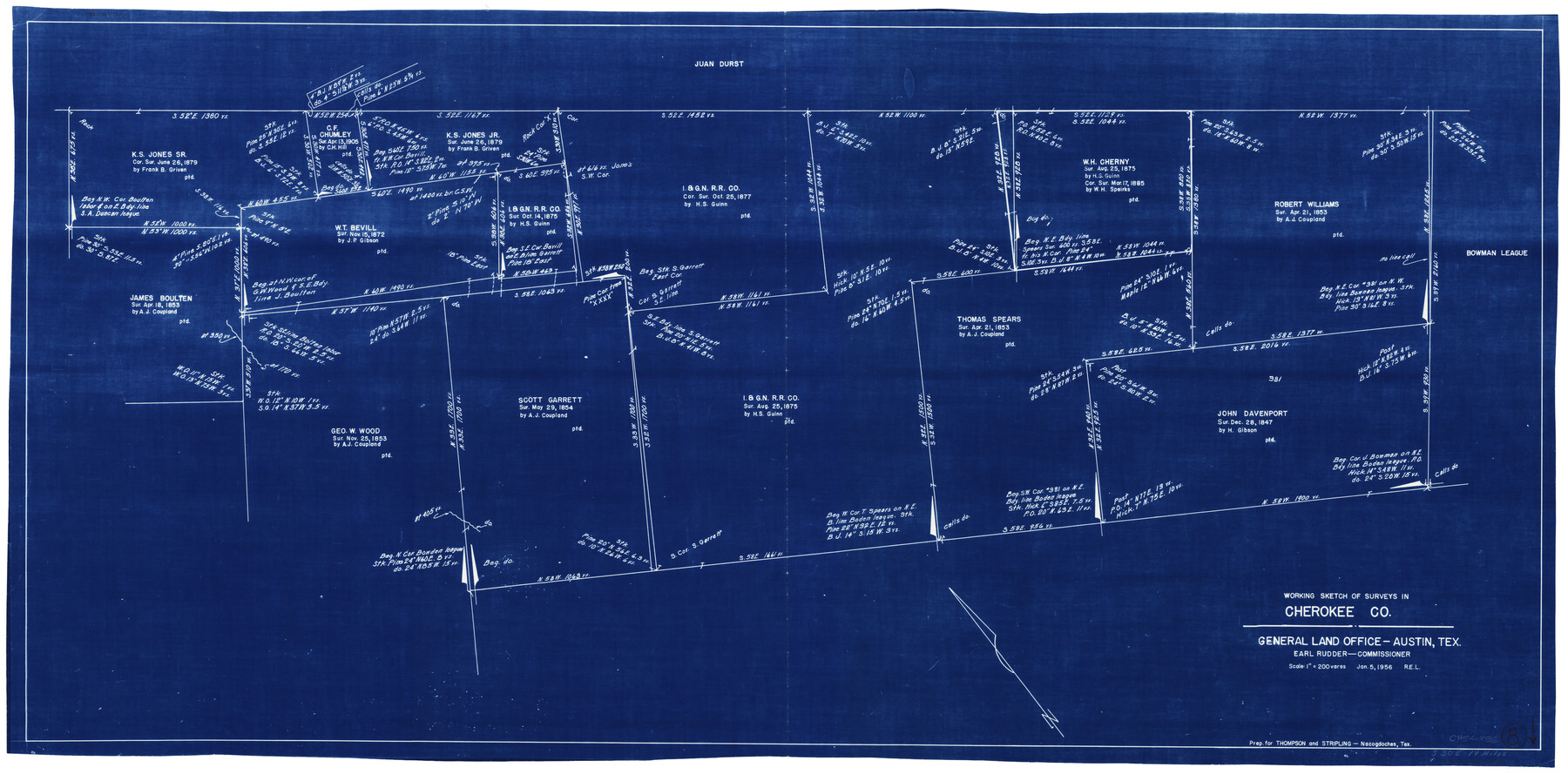 67963, Cherokee County Working Sketch 8, General Map Collection
