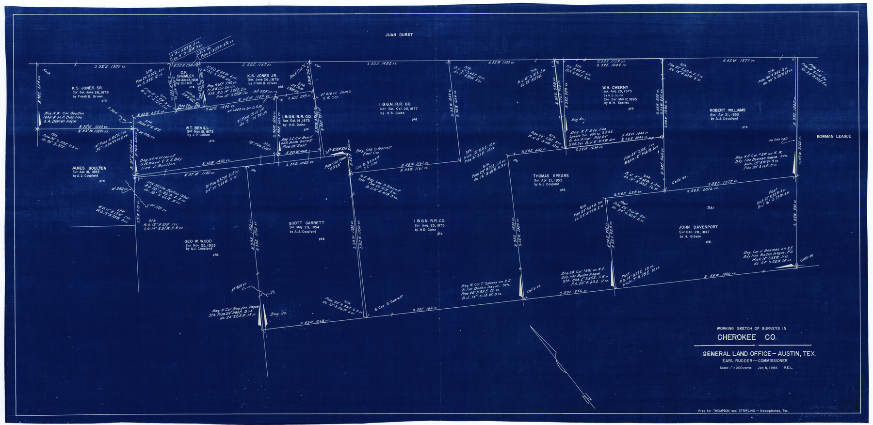 67963, Cherokee County Working Sketch 8, General Map Collection