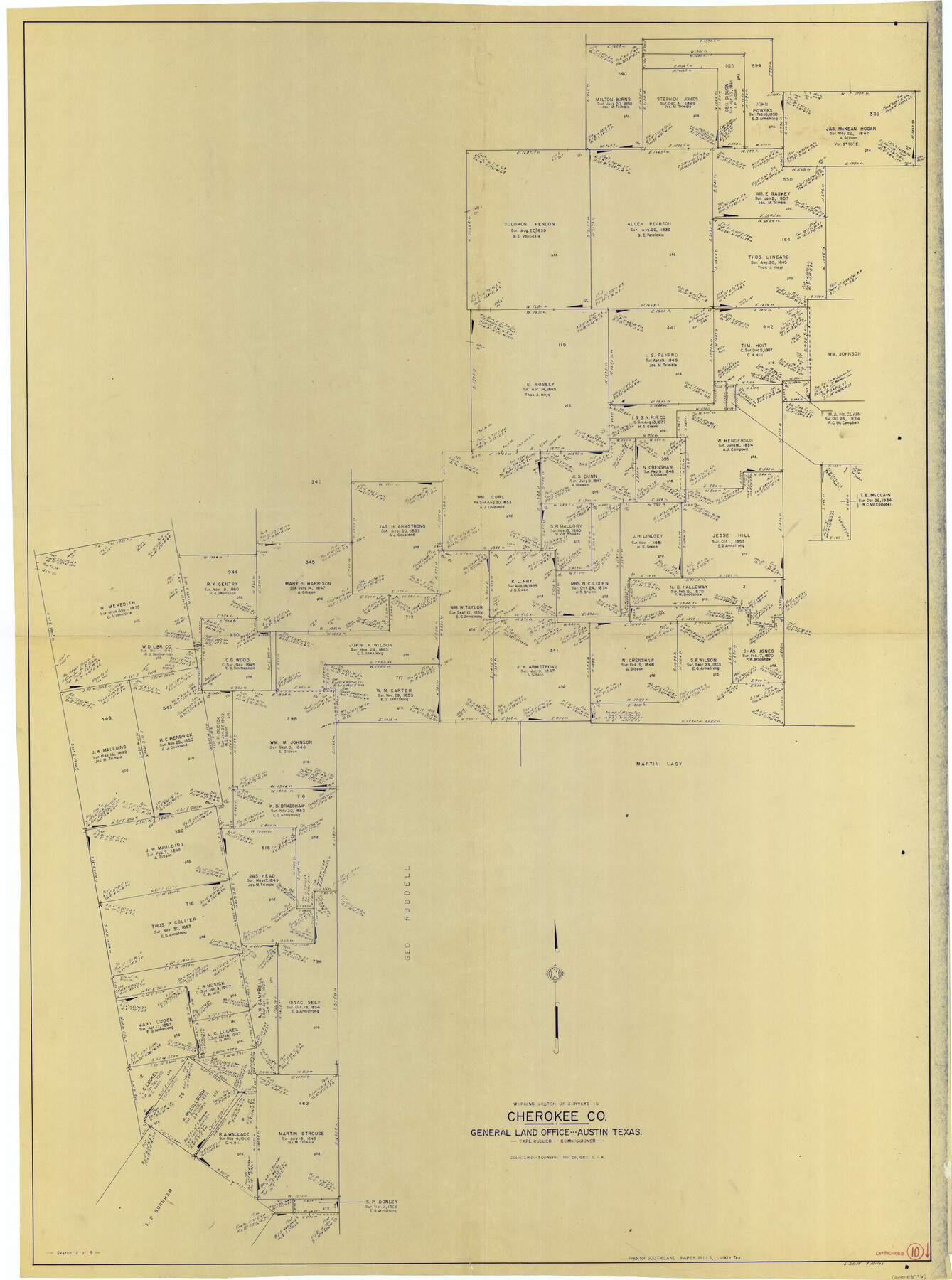 67965, Cherokee County Working Sketch 10, General Map Collection