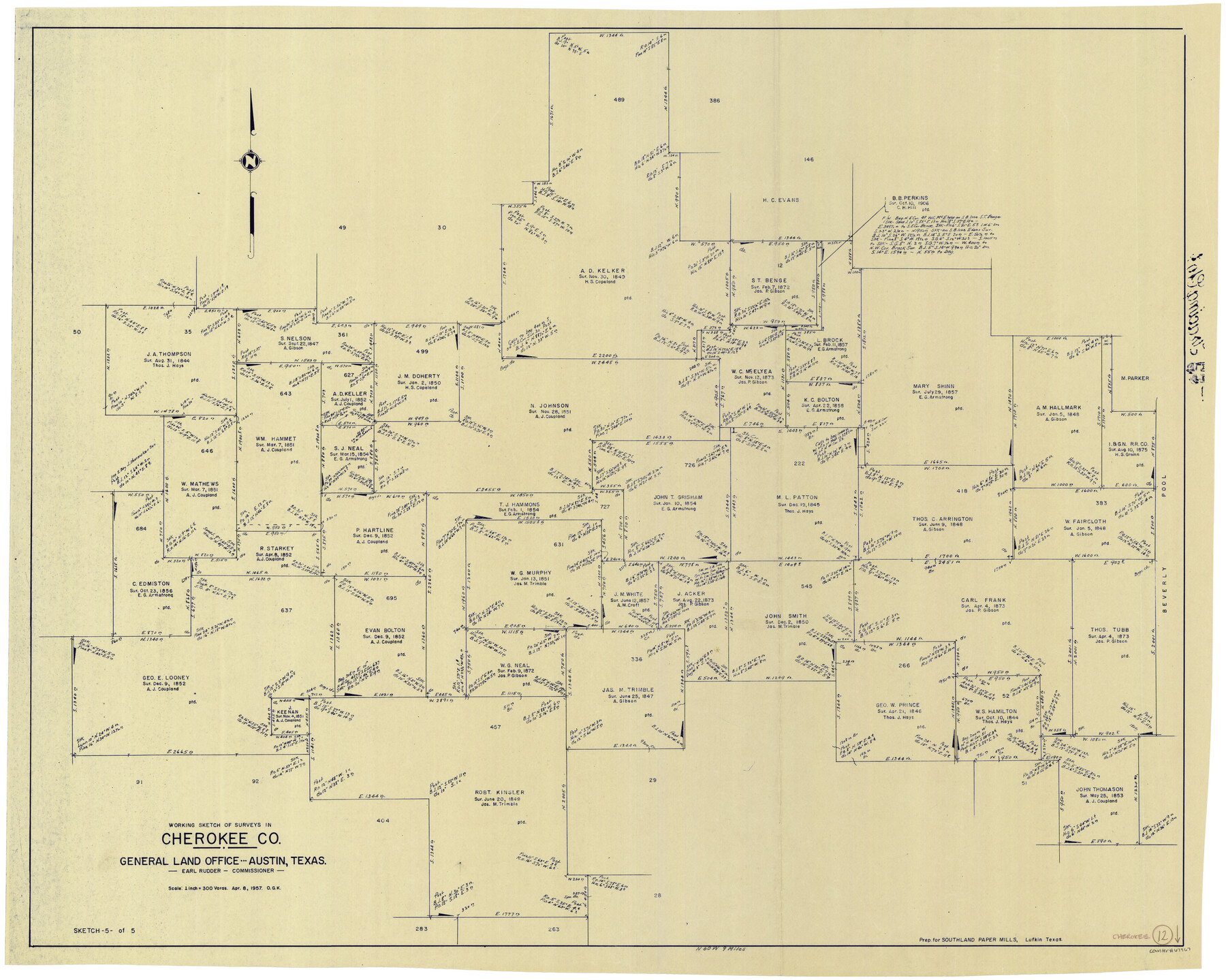 67967, Cherokee County Working Sketch 12, General Map Collection