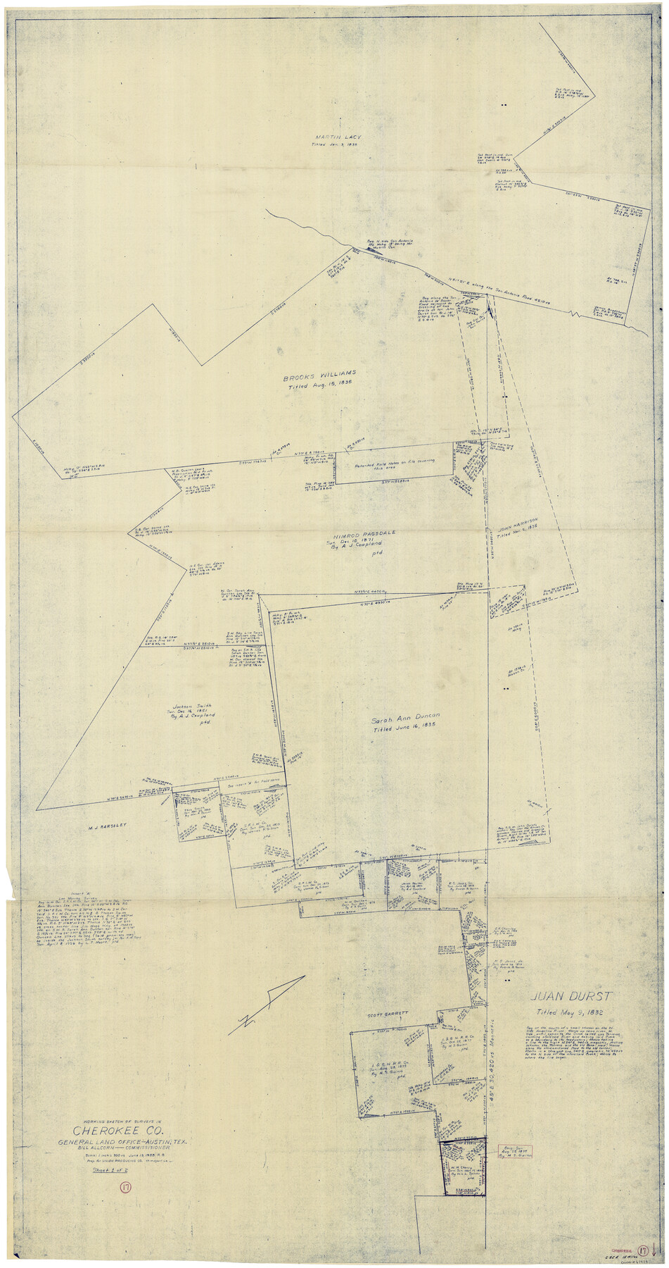 67972, Cherokee County Working Sketch 17, General Map Collection
