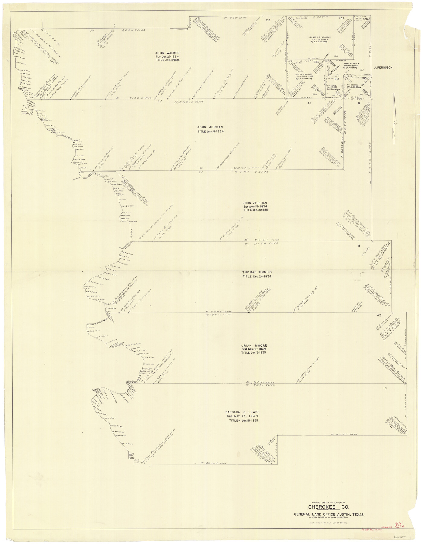 67974, Cherokee County Working Sketch 19, General Map Collection
