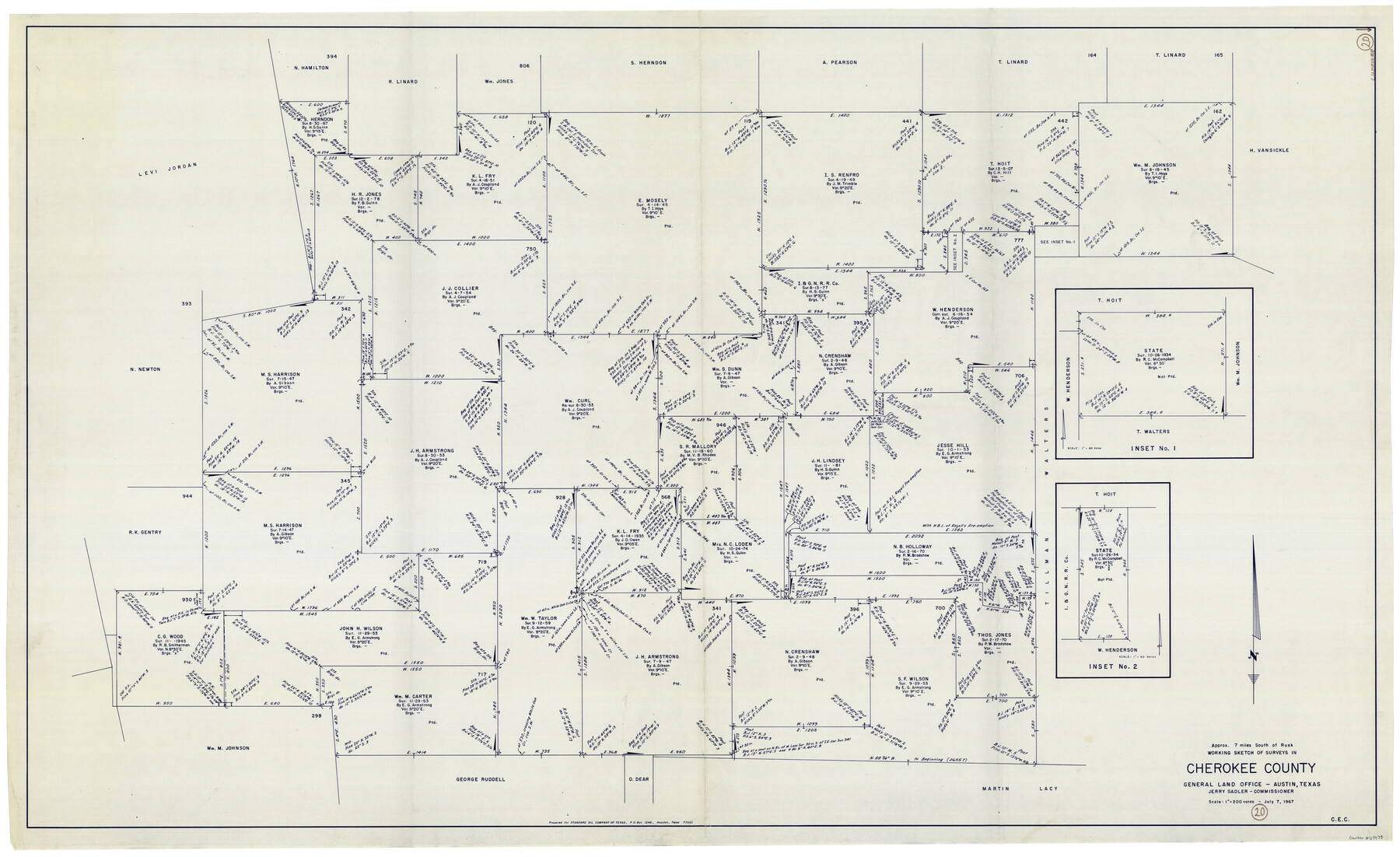67975, Cherokee County Working Sketch 20, General Map Collection
