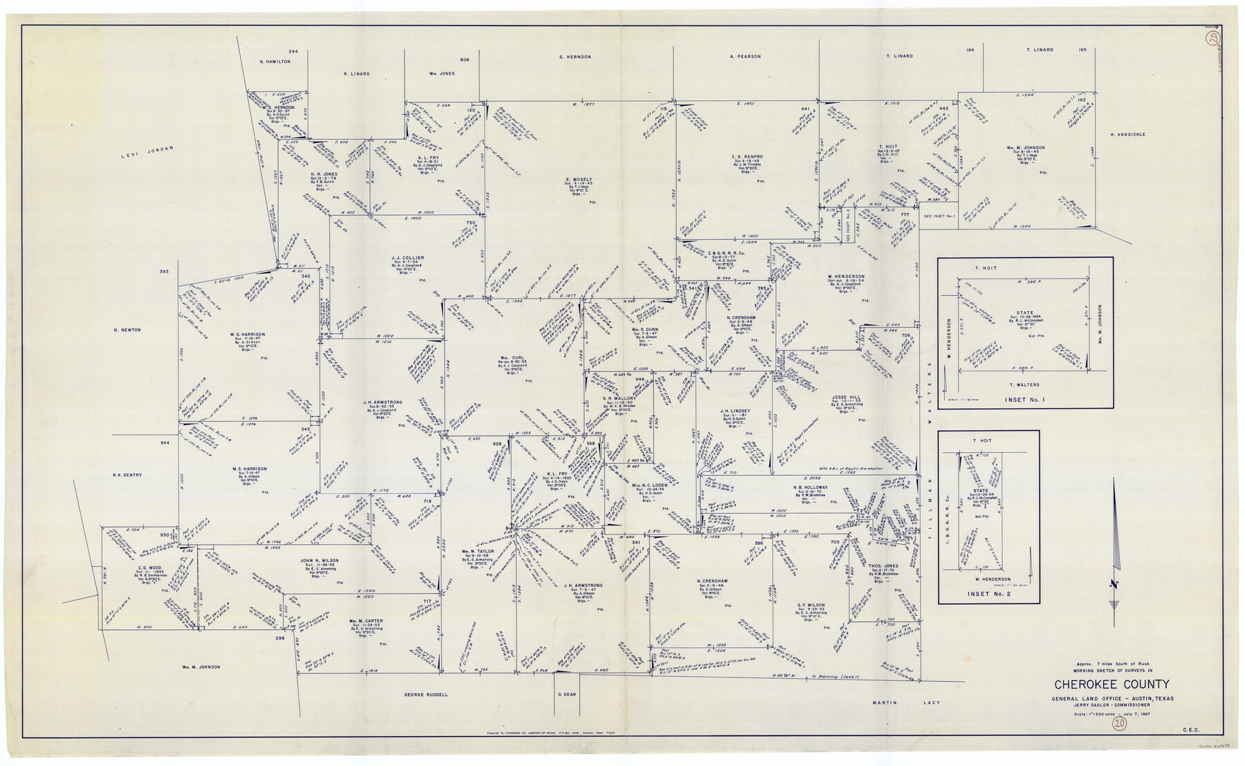 67975, Cherokee County Working Sketch 20, General Map Collection