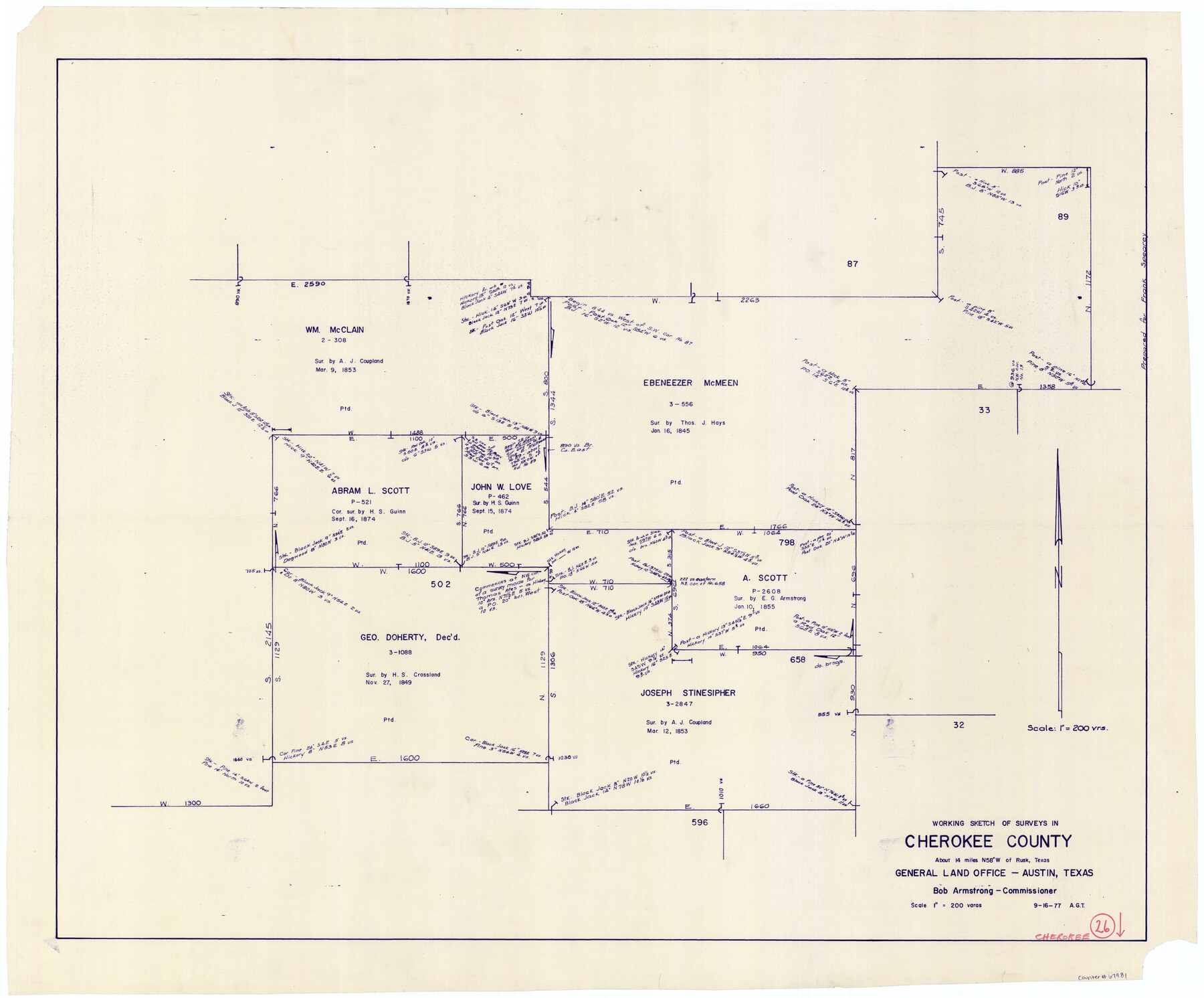 67981, Cherokee County Working Sketch 26, General Map Collection