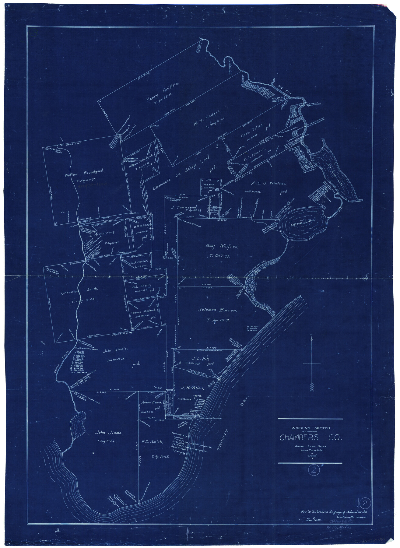 67985, Chambers County Working Sketch 2, General Map Collection
