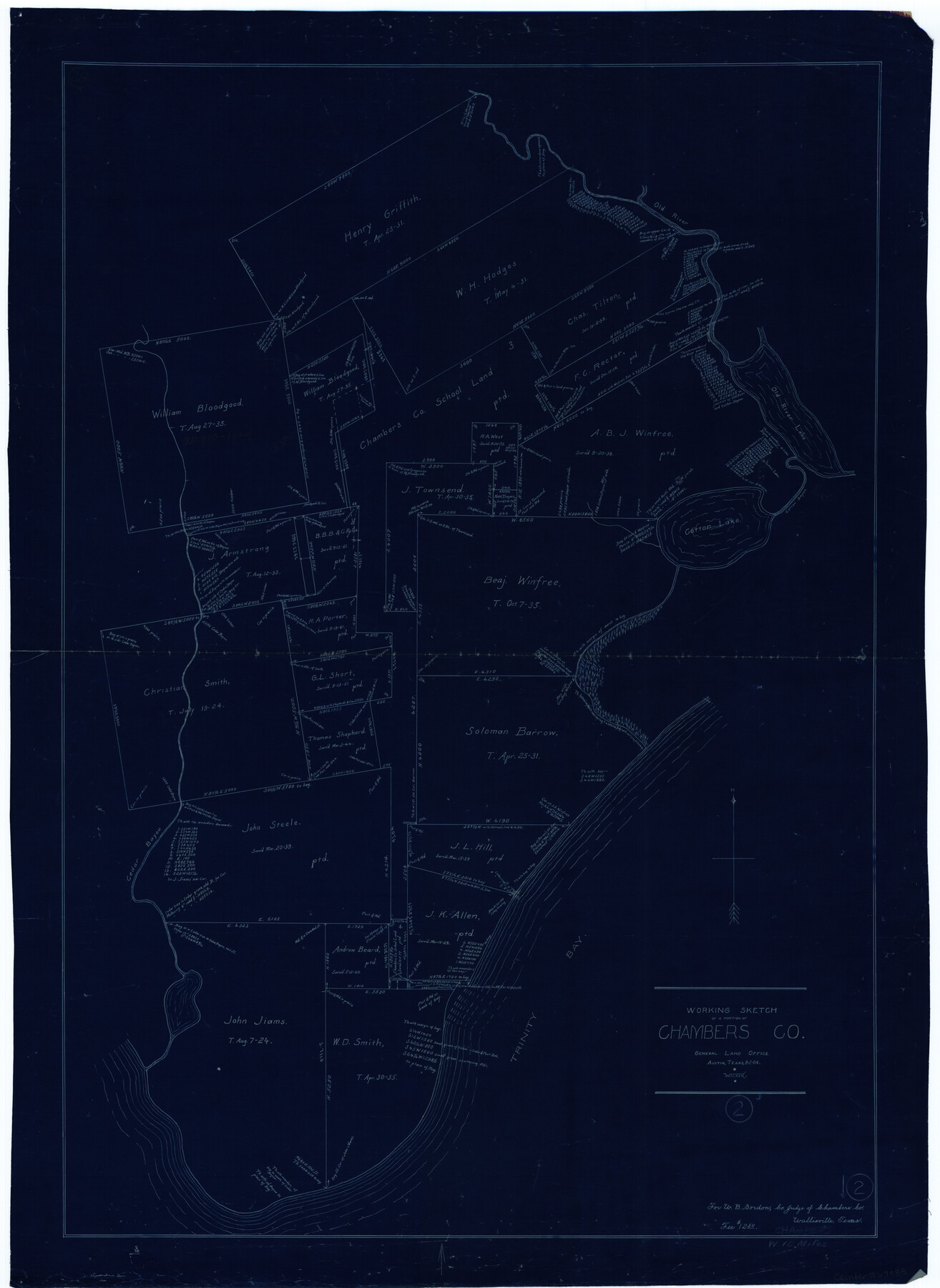 67985, Chambers County Working Sketch 2, General Map Collection