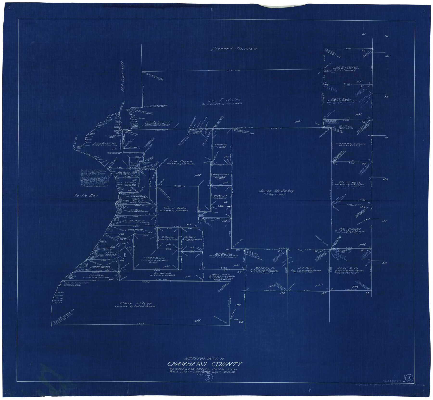 67986, Chambers County Working Sketch 3, General Map Collection

