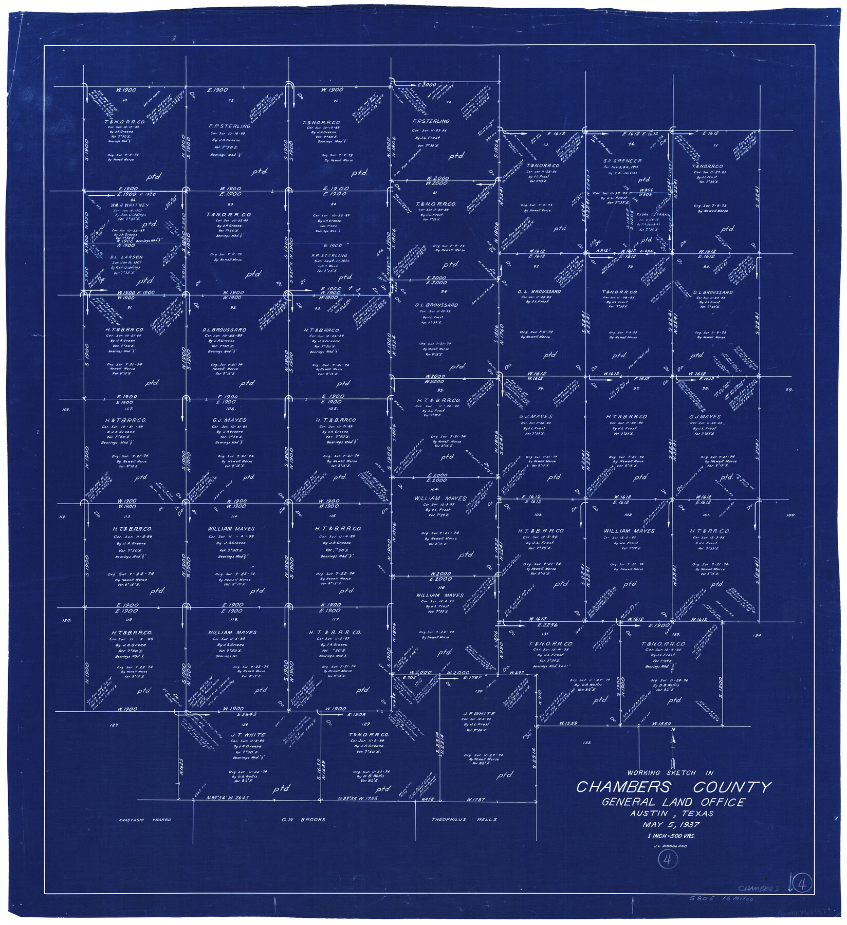 67987, Chambers County Working Sketch 4, General Map Collection
