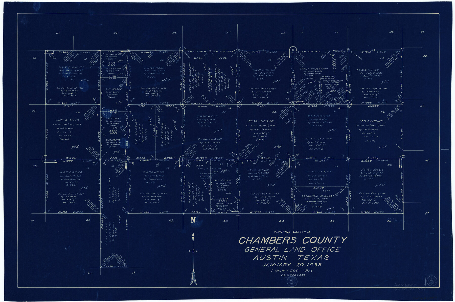 67988, Chambers County Working Sketch 5, General Map Collection