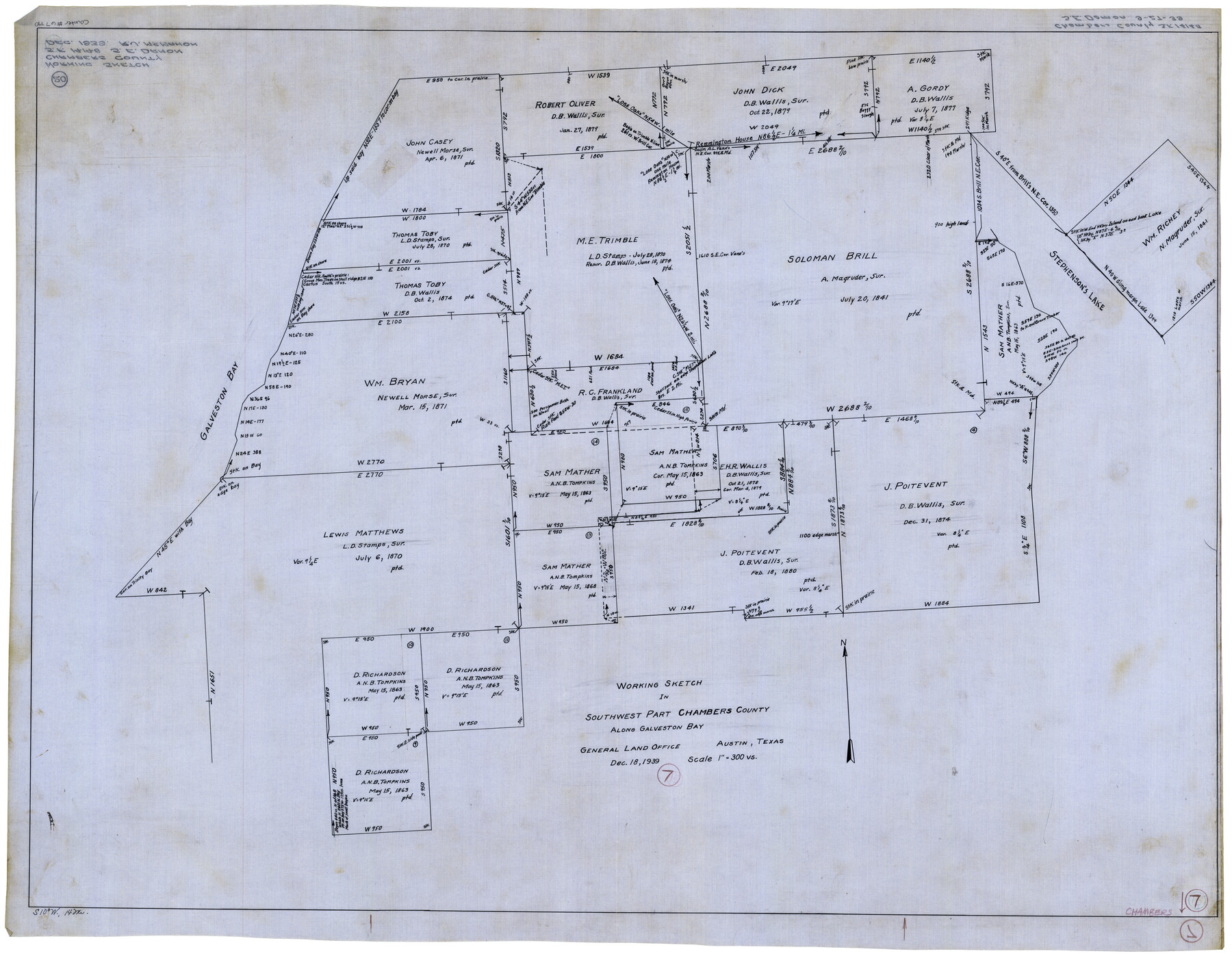 67990, Chambers County Working Sketch 7, General Map Collection
