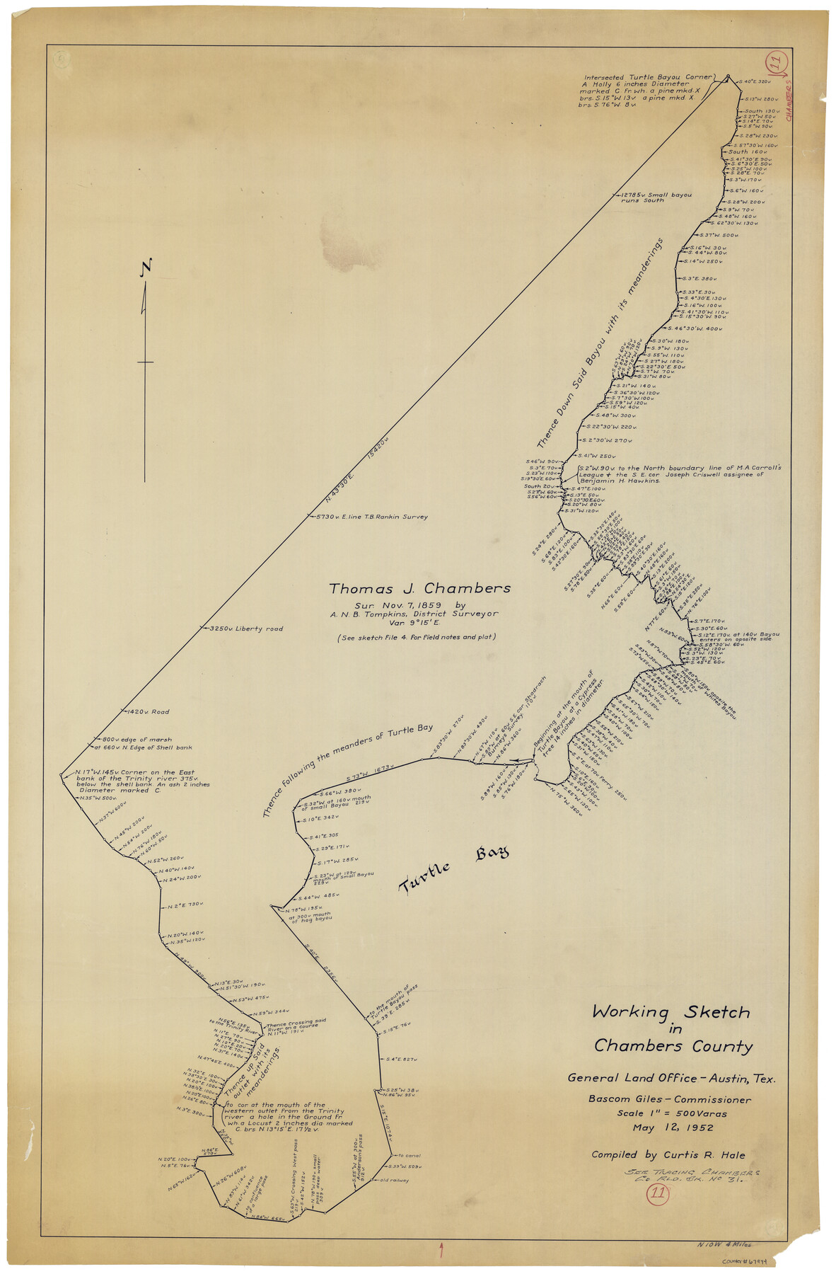 67994, Chambers County Working Sketch 11, General Map Collection

