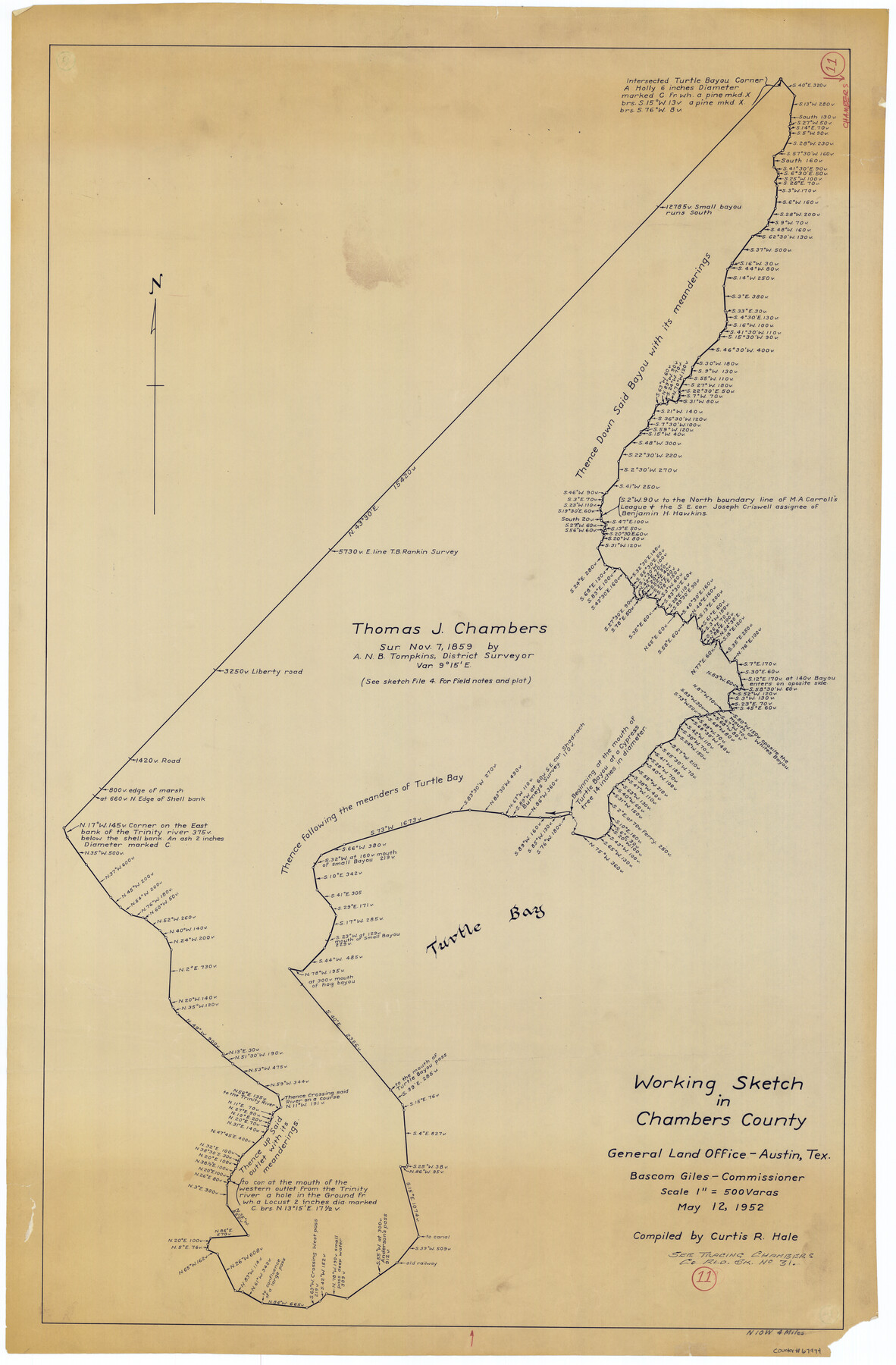 67994, Chambers County Working Sketch 11, General Map Collection