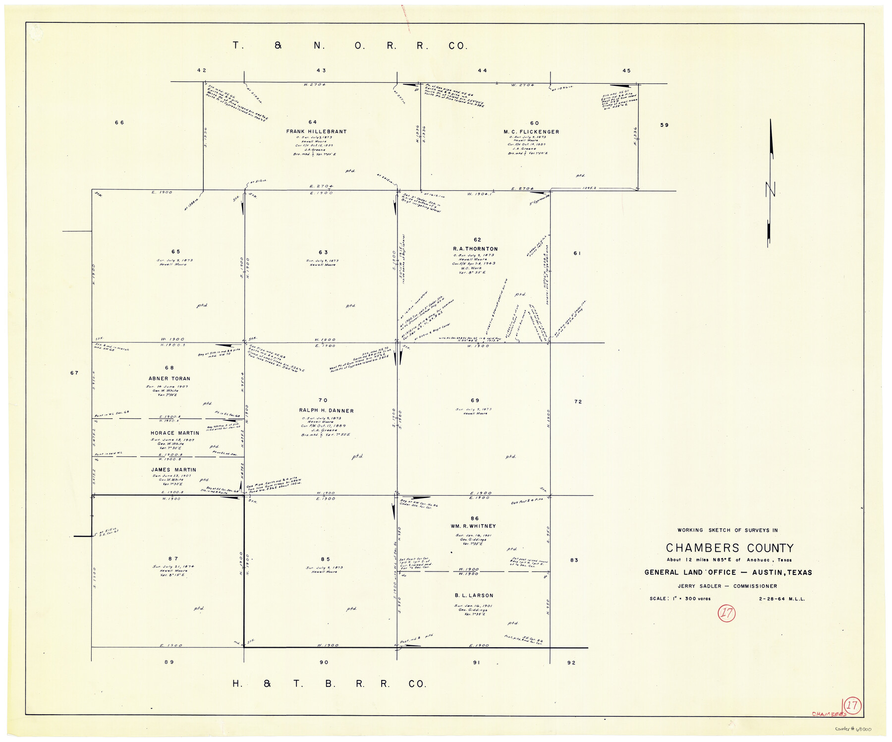 68000, Chambers County Working Sketch 17, General Map Collection
