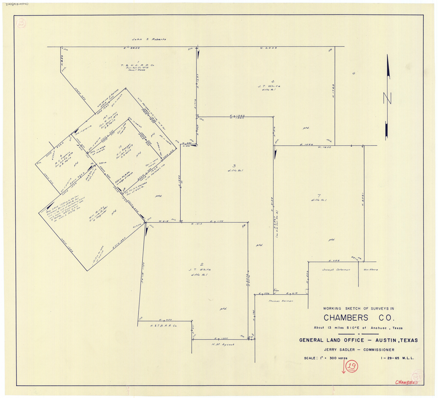 68002, Chambers County Working Sketch 19, General Map Collection
