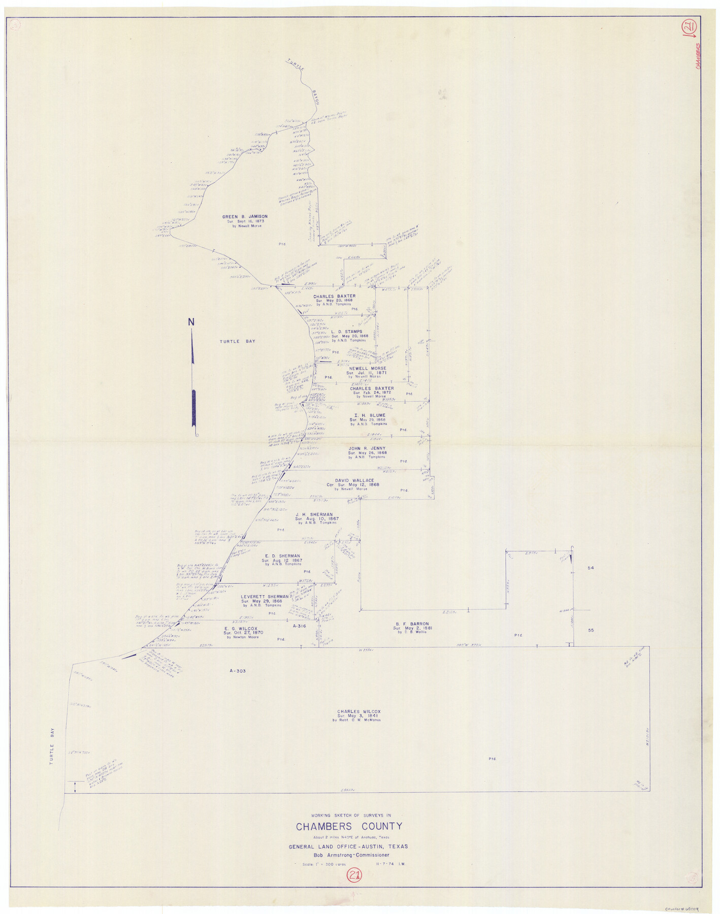 68004, Chambers County Working Sketch 21, General Map Collection