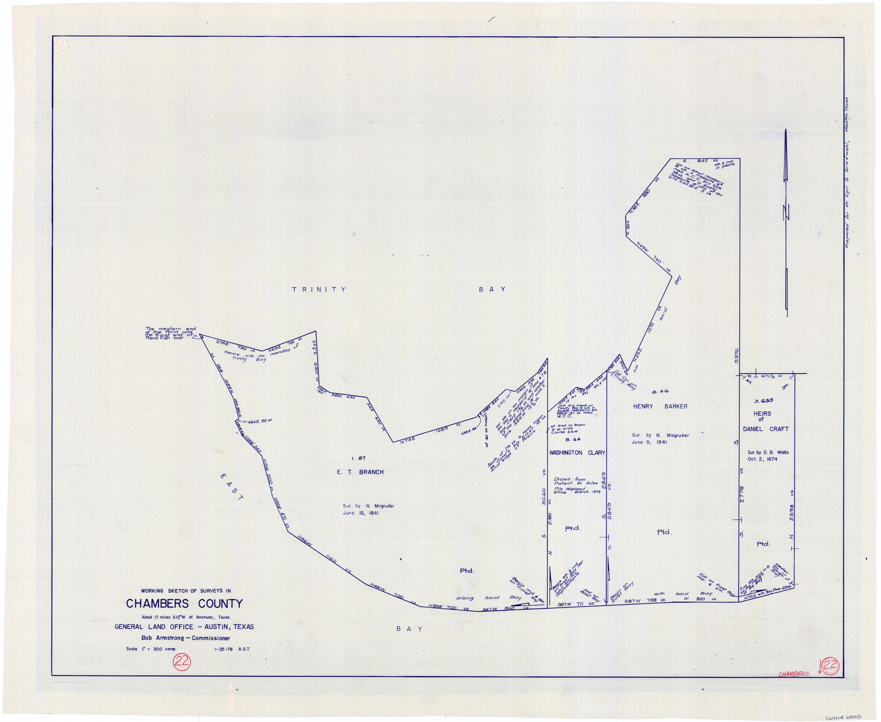 68005, Chambers County Working Sketch 22, General Map Collection