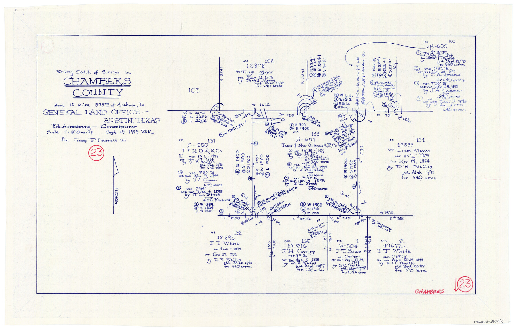 68006, Chambers County Working Sketch 23, General Map Collection
