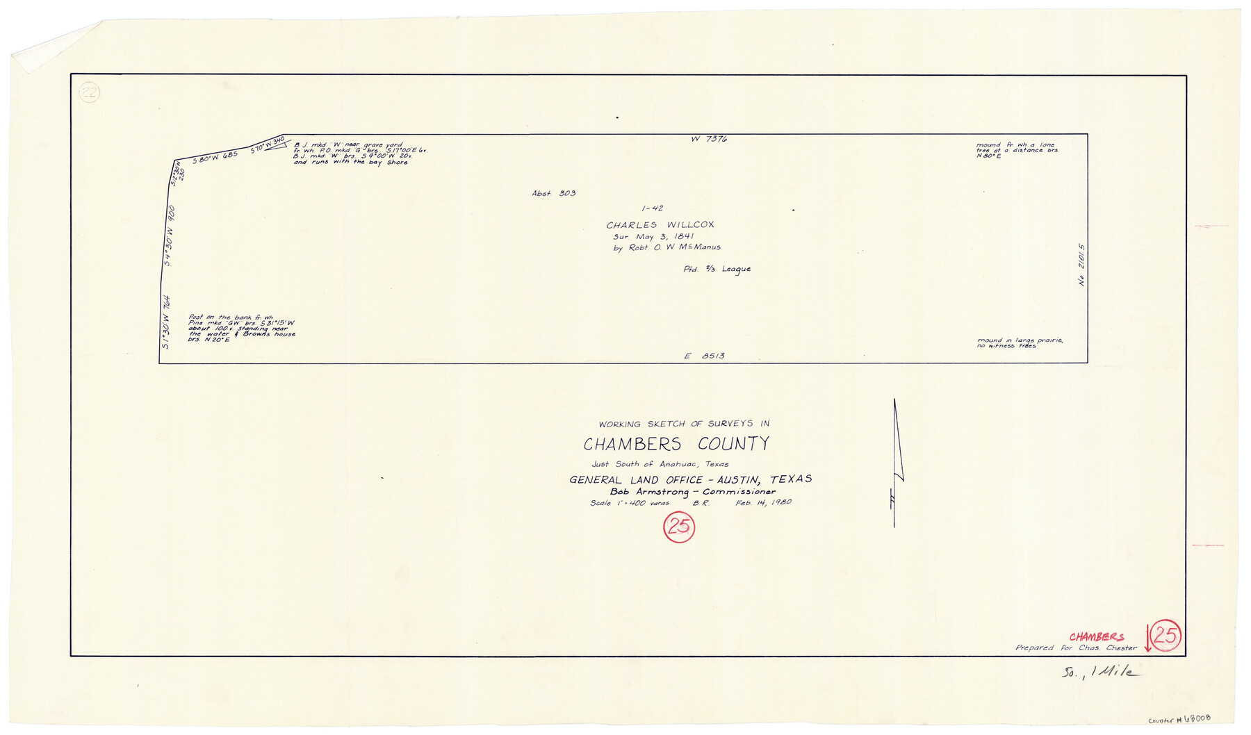 68008, Chambers County Working Sketch 25, General Map Collection
