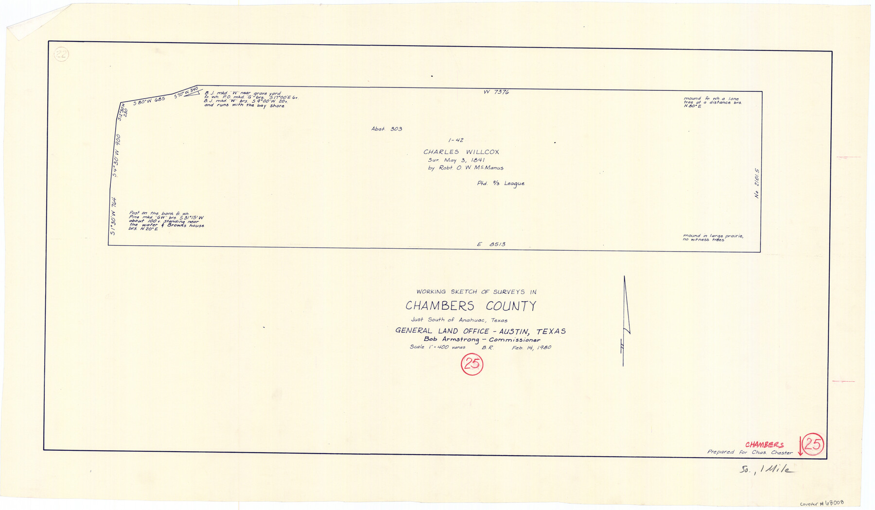 68008, Chambers County Working Sketch 25, General Map Collection