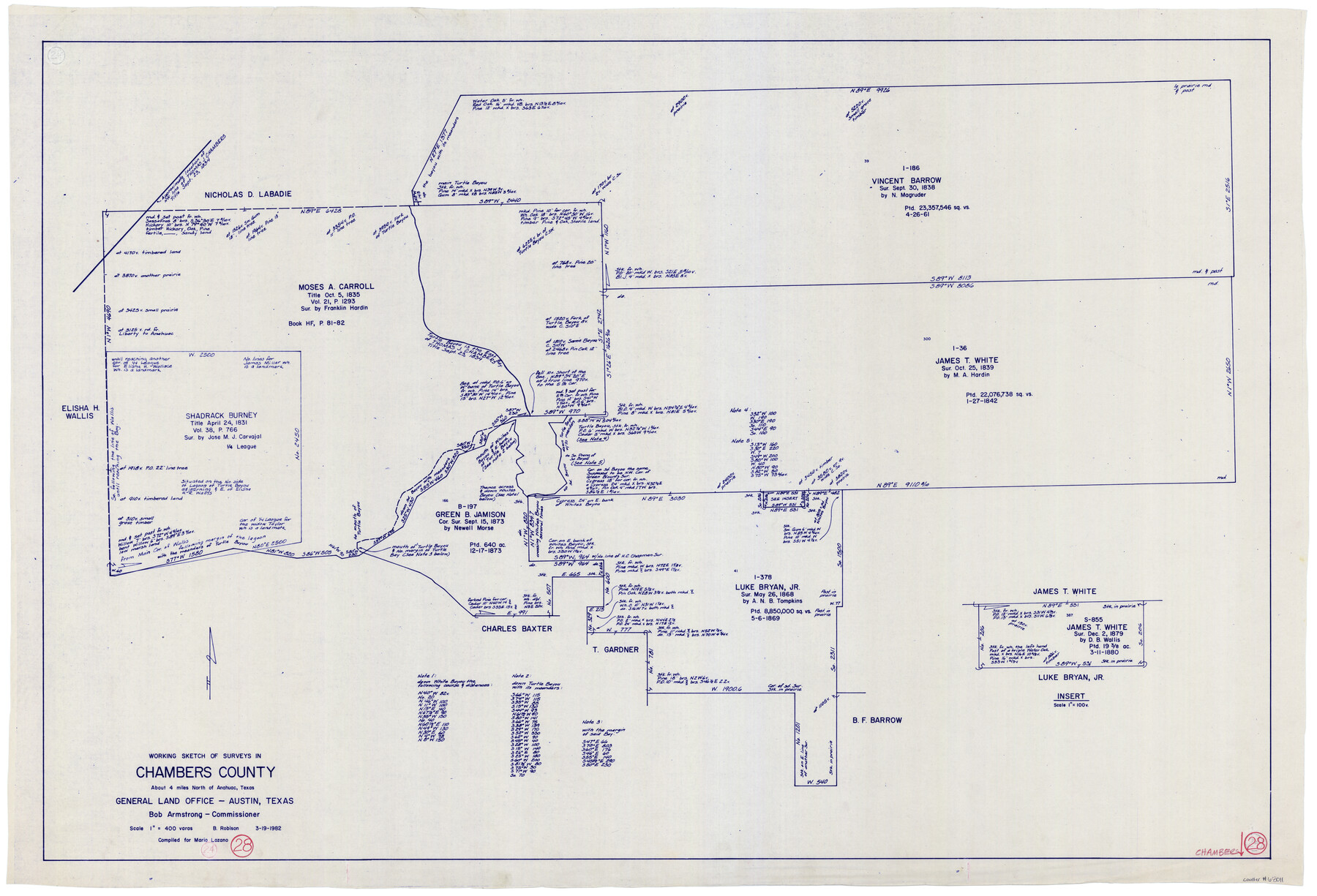 68011, Chambers County Working Sketch 28, General Map Collection
