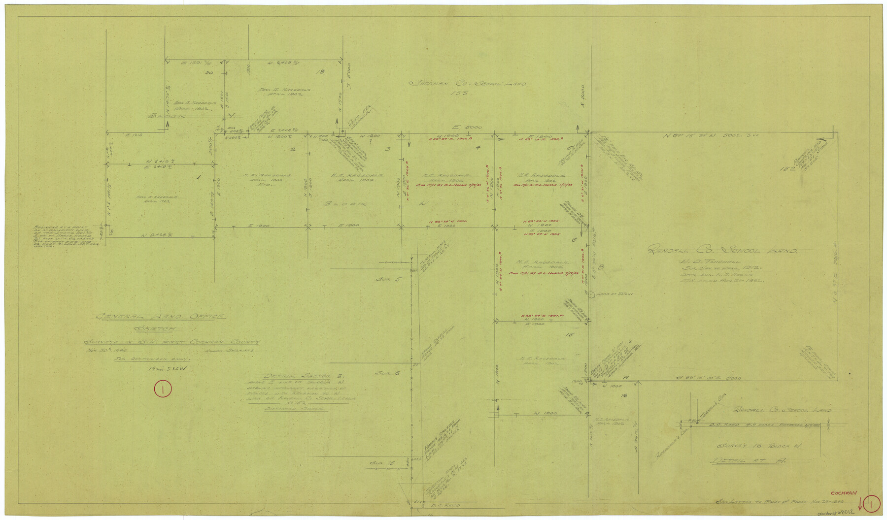 68012, Cochran County Working Sketch 1, General Map Collection