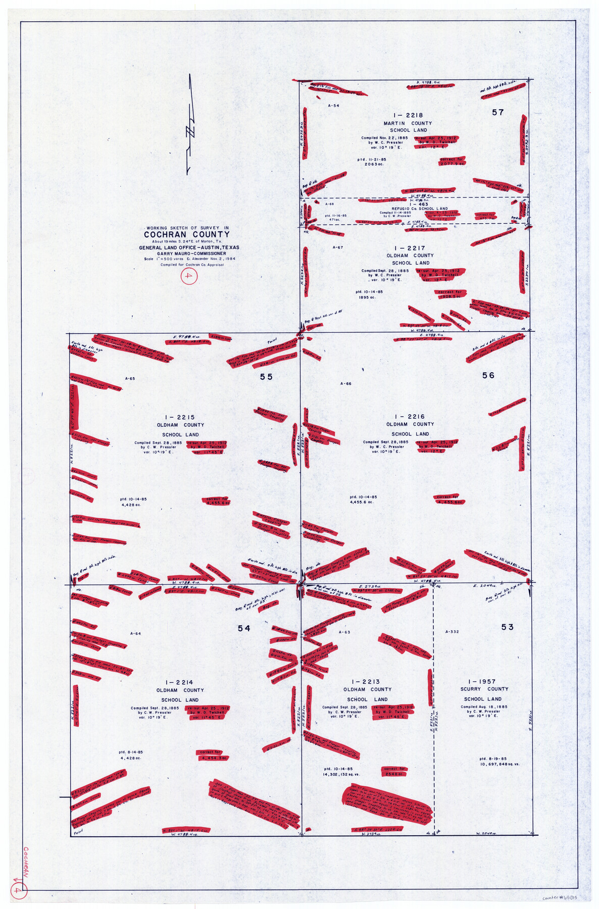 68015, Cochran County Working Sketch 4, General Map Collection