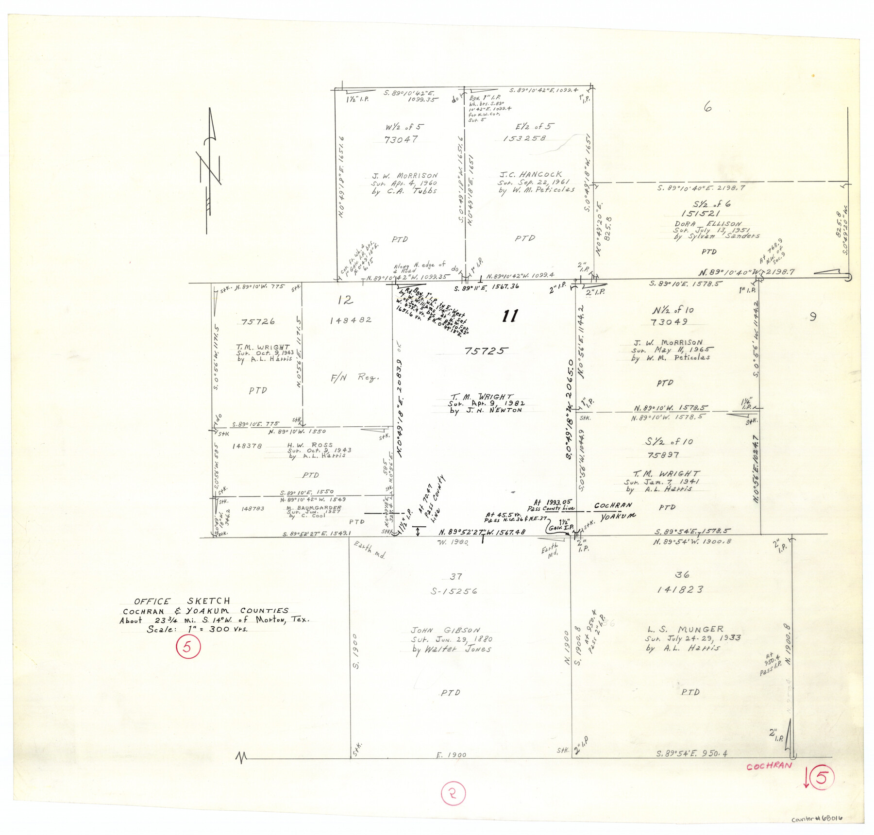 68016, Cochran County Working Sketch 5, General Map Collection