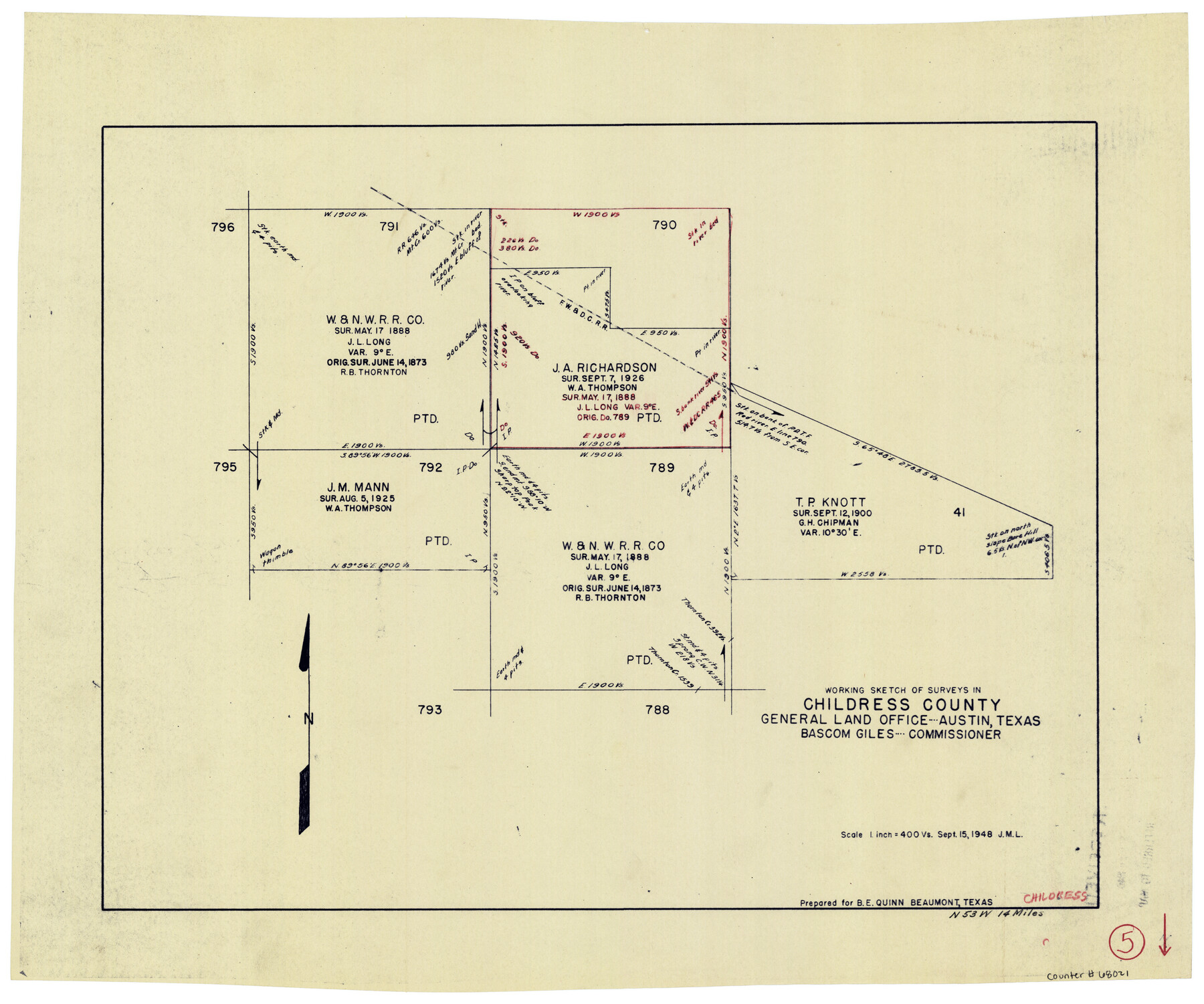 68021, Childress County Working Sketch 5, General Map Collection
