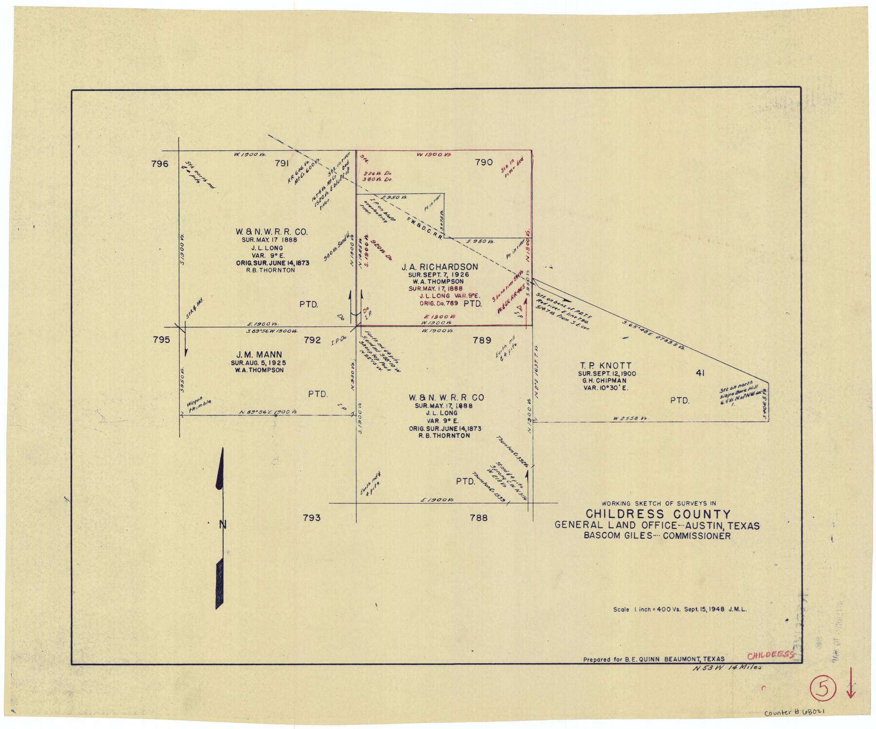 68021, Childress County Working Sketch 5, General Map Collection