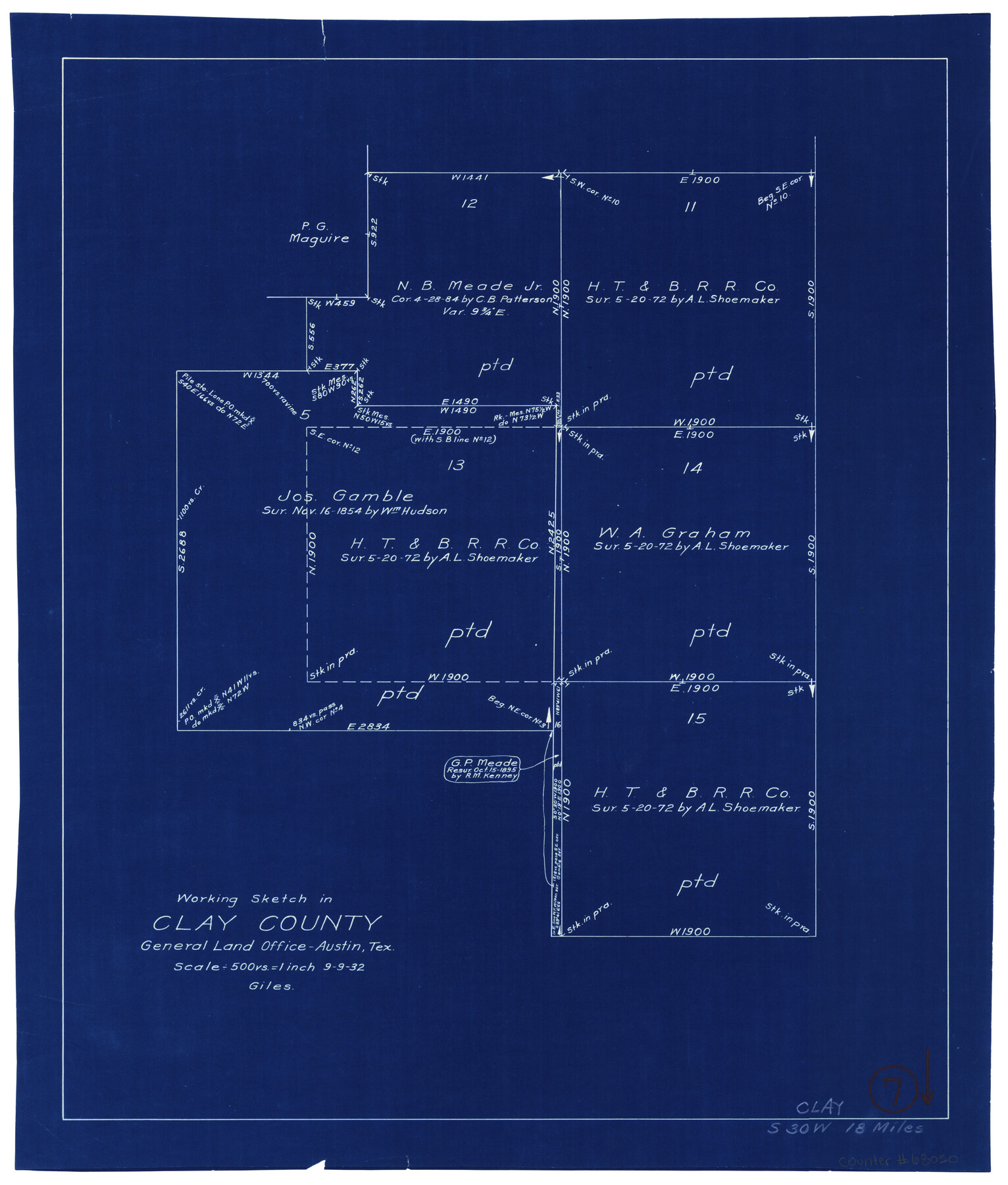 68030, Clay County Working Sketch 7, General Map Collection
