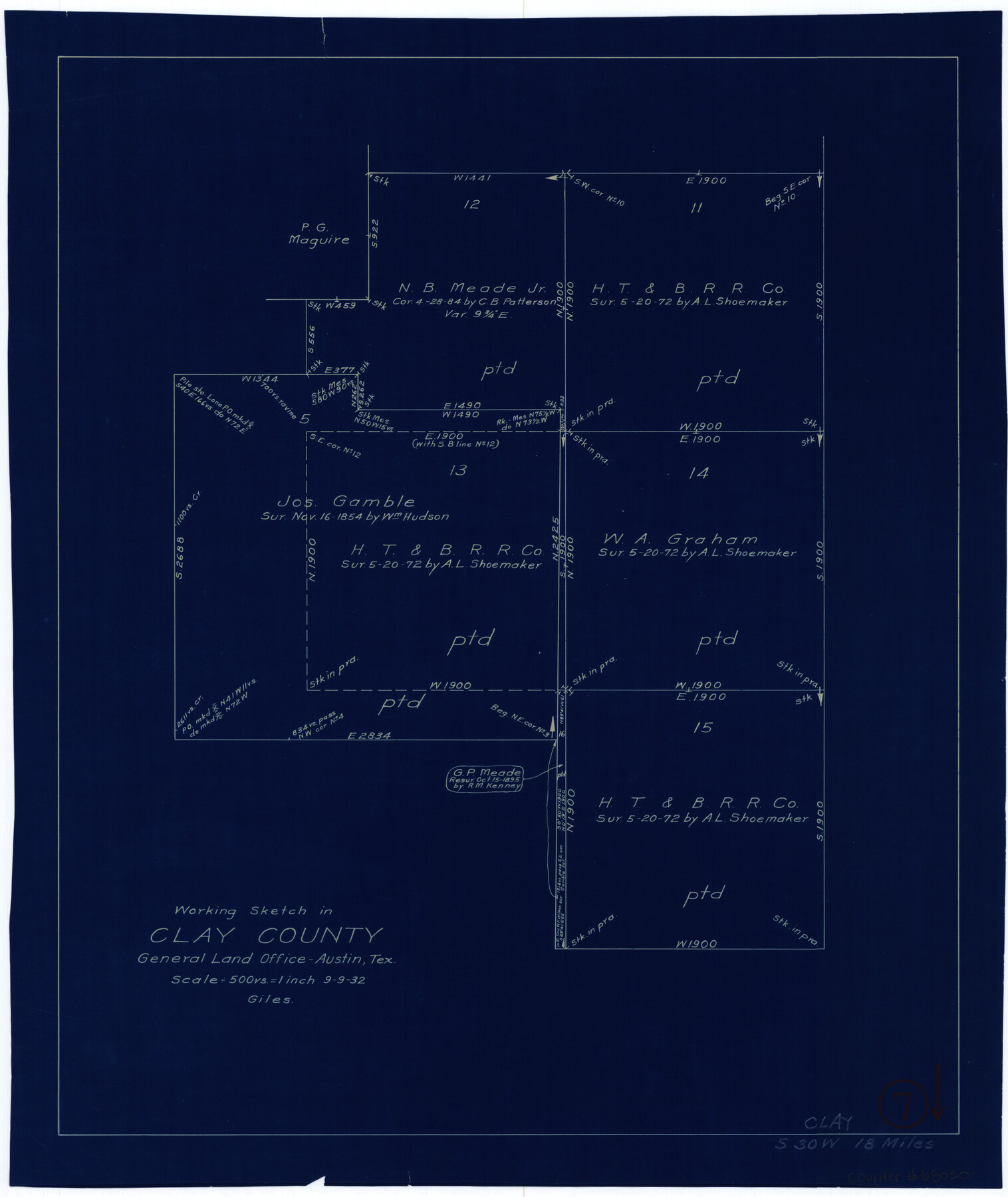 68030, Clay County Working Sketch 7, General Map Collection