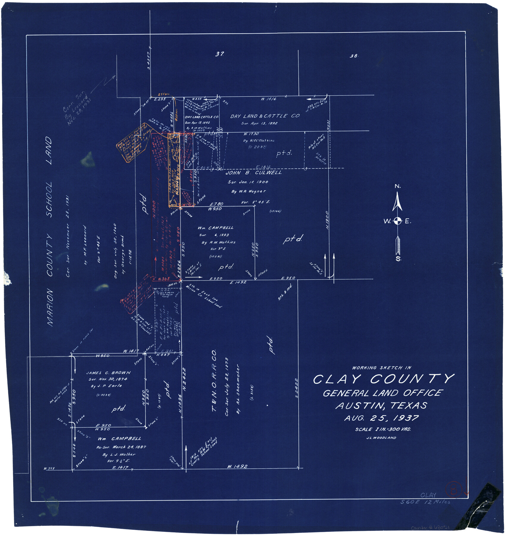 68031, Clay County Working Sketch 8, General Map Collection
