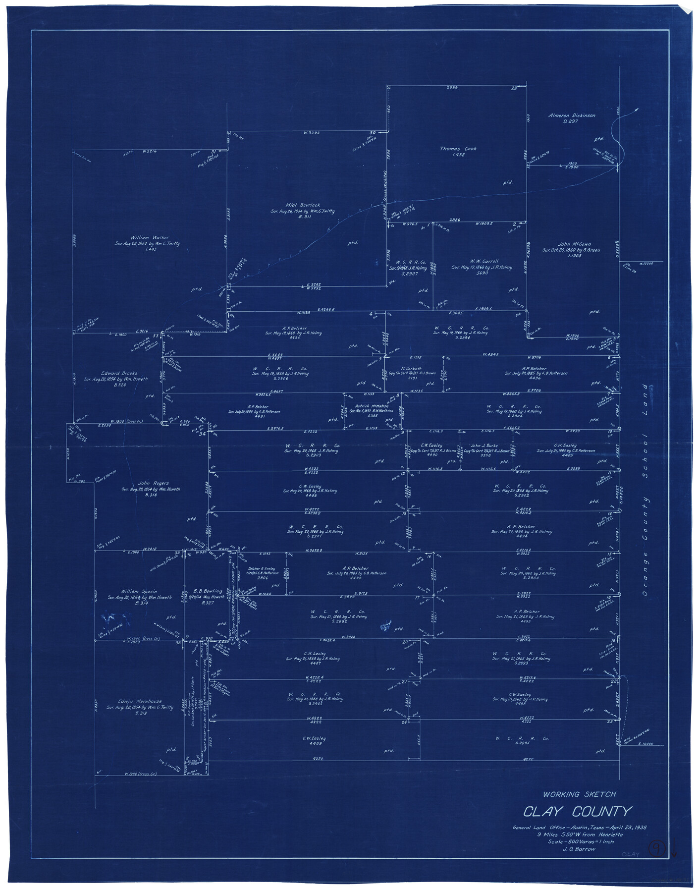 68032, Clay County Working Sketch 9, General Map Collection
